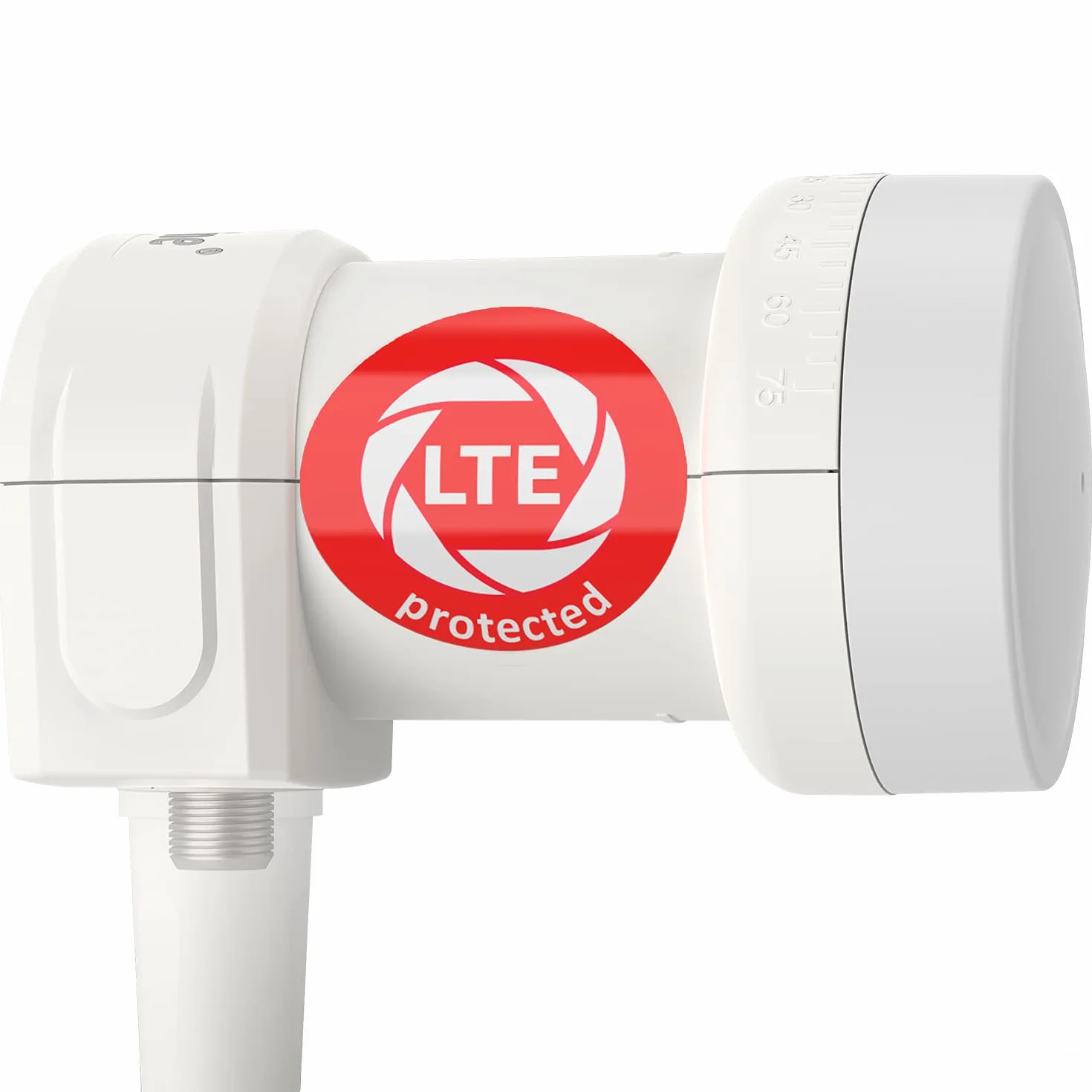 DUR-line +Ultra Single LNB - 1 participante Blanco - con Filtro LTE [ Prueba Muy Buena *] 1 Pliegue, Digital con protección contra la Intemperie, Full HD, 4K
