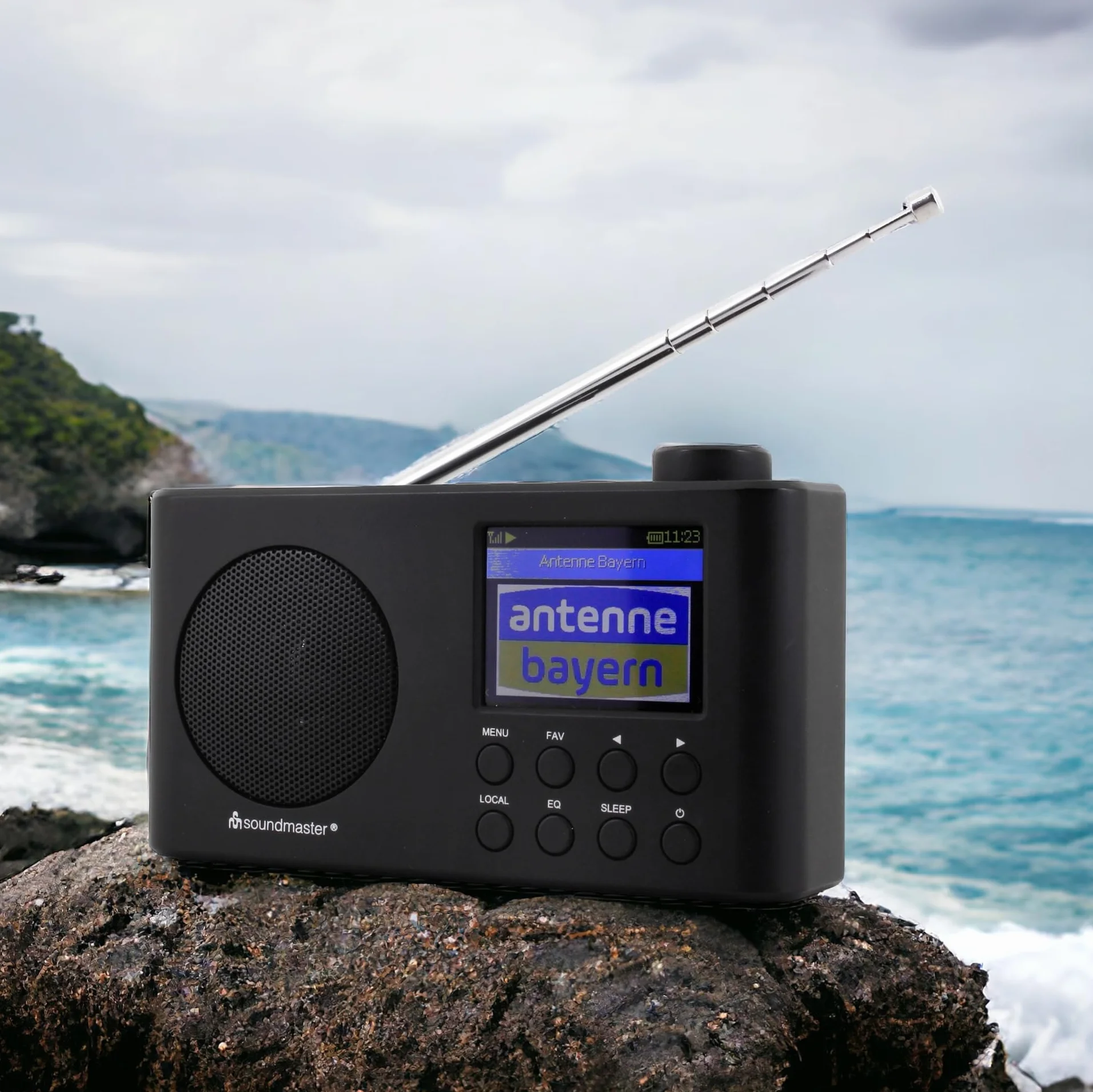 Soundmaster IR6500SW - Radio Portatil con WLAN, Radio FM - RDS, Radio Dab Plus, Recepción Bluetooth, Reproductor de Red UPnP, 150 Memorias, Ecualizador, CA/Batería Recargable, Toma de Carga USB-C