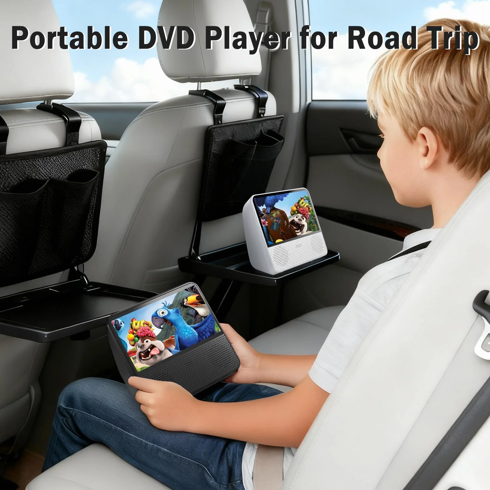 Reproductor DVD Portátil 7 Pulgadas 4000mAh Bluetooth USB AV AUX