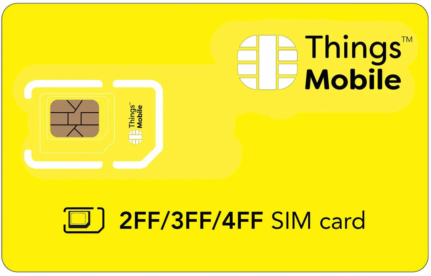 Things Mobile Tarjeta SIM 2FF/3FF/4FF para IoT M2M con Cobertura Global Red Multi-Operador GSM 2G 3G 4G LTE 10€ Crédito