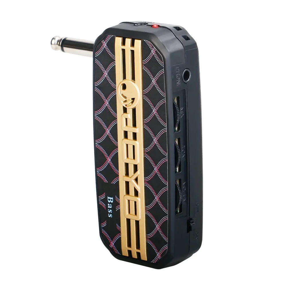 JOYO Amplificador de bolsillo para auriculares para bajo y guitarra, mini amplificador de práctica con entrada auxiliar (JA-03B)