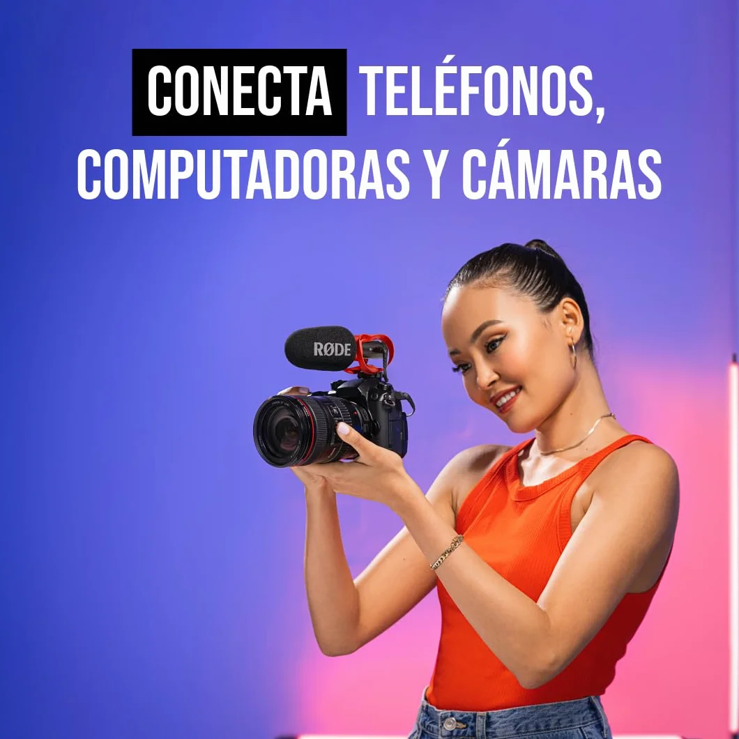 RØDE VideoMic GO II micrófono de cañón ultracompacto para cámara, con Salidas de 3,5 mm y USB, Ideal para grabación de Video, creación de Contenido, podcasts y videollamadas