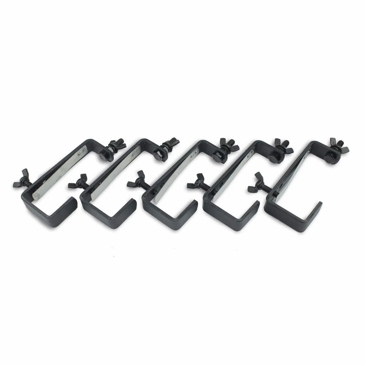 50 kg Set – 50 Cc (5 unidades) – Estable montaje ganchos Theater con protección labio – Hasta 50 kg, Delta Truss, Negro