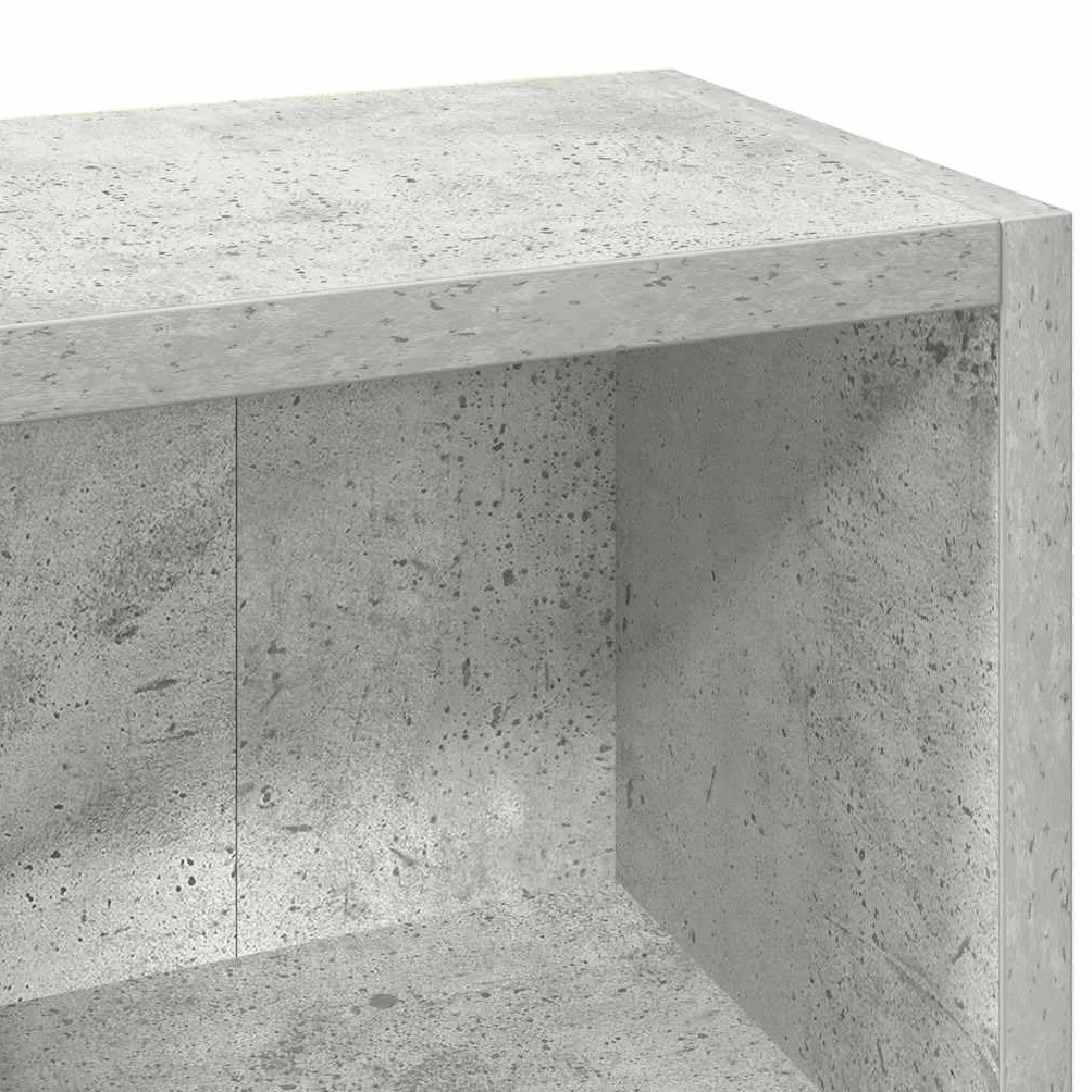 vidaXL 2X Estantería de CDs Armario Estante de Pie Almacenamiento Almacenaje Mueble Libros Práctico Decorativo Casa Hogar Gris Hormigón Contrachapada