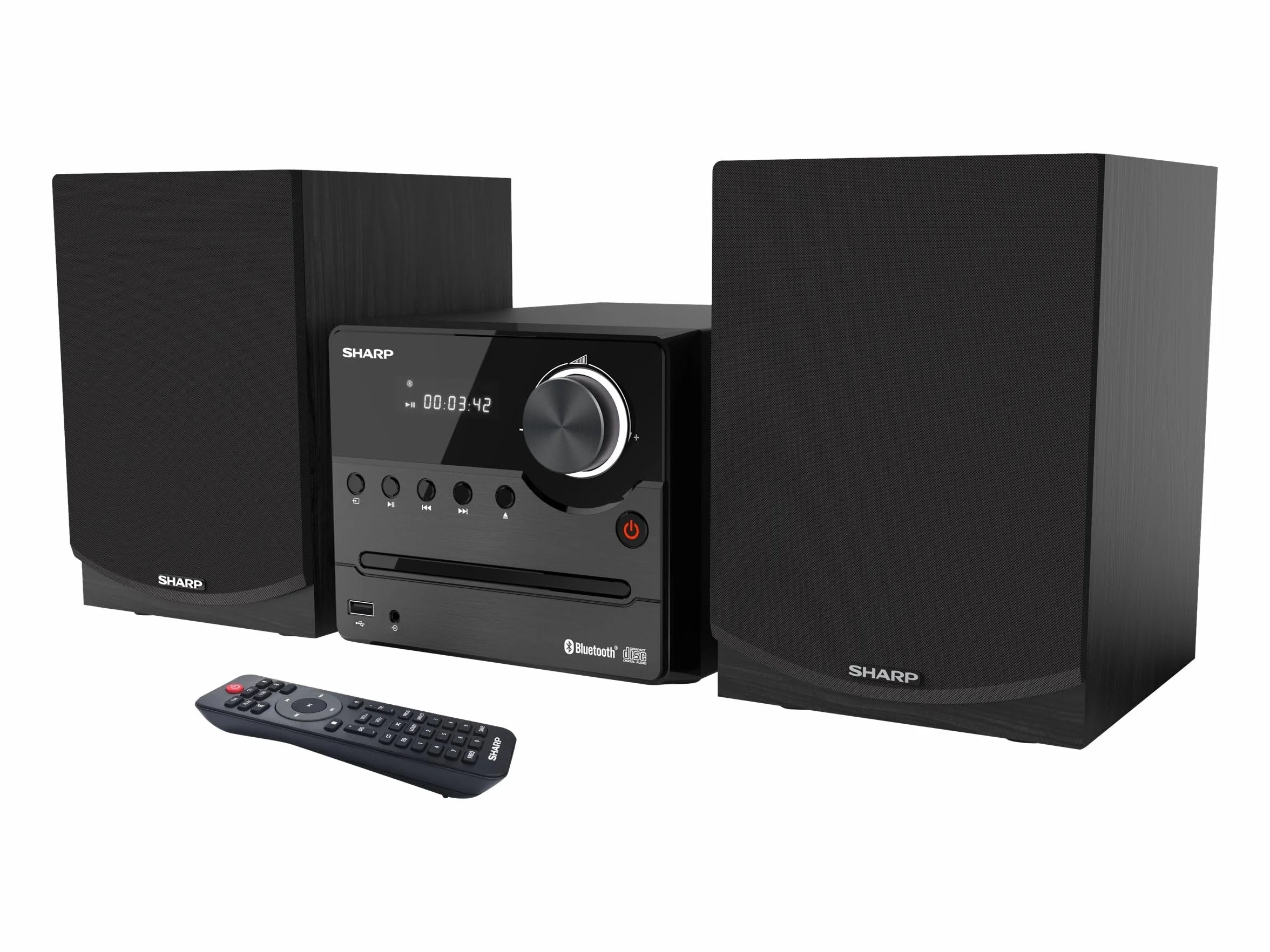 Sharp XL-B512(BK) Microcadena Sound System Estereo 45W Bluetooth v5.0 Radio FM CD MP3 USB Negro