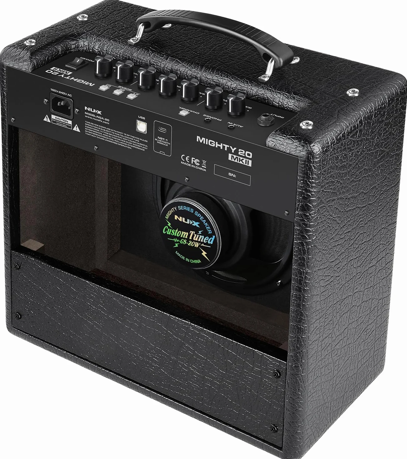 NUX Mighty 20 BT MK2 - Amplificador de modelado con 20 W de potencia y Bluetooth