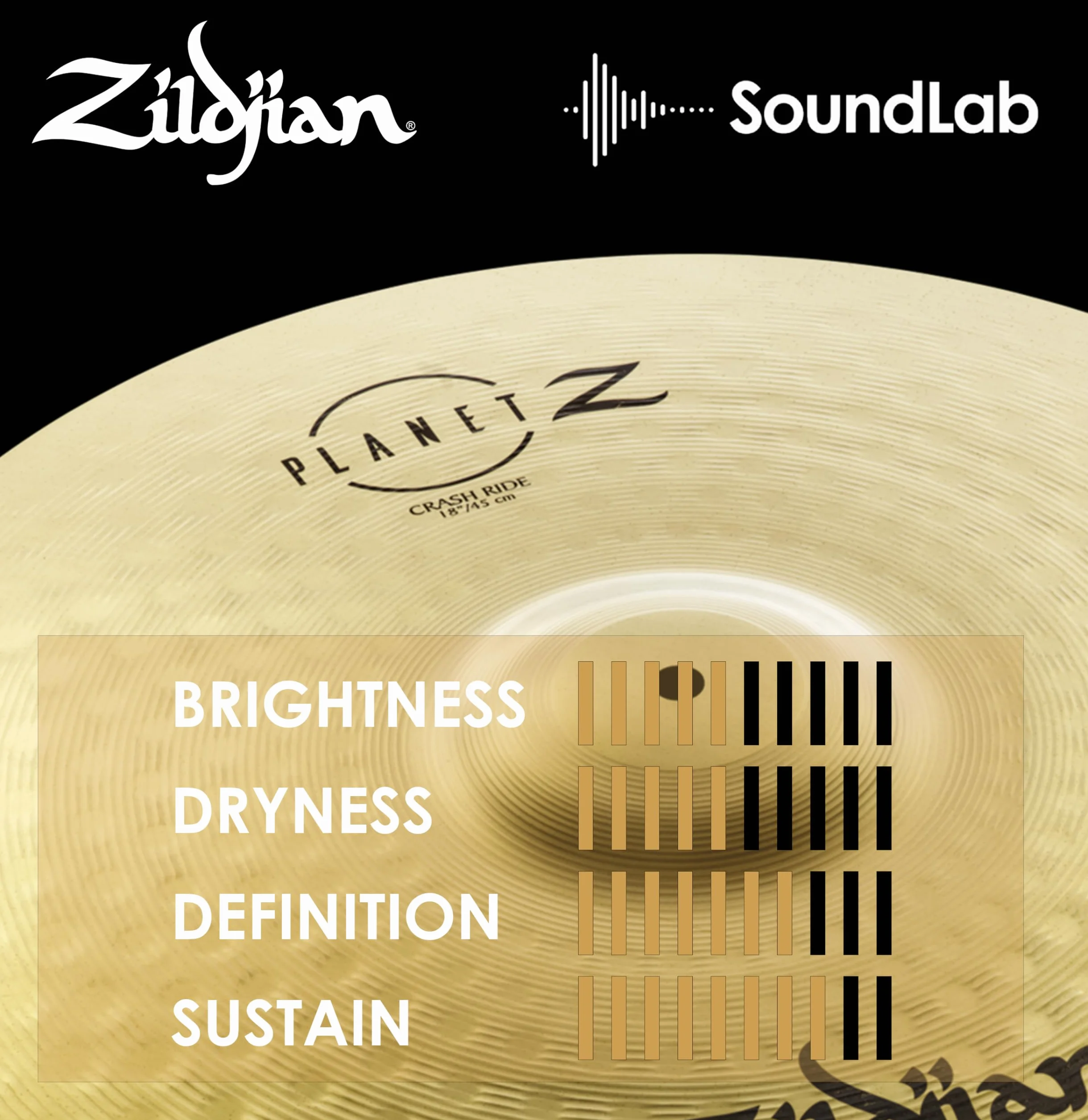 Zildjian ZP18CR Planet Z Series - Platillo de conducción tipo Ride - 18",Nuevo Modelo
