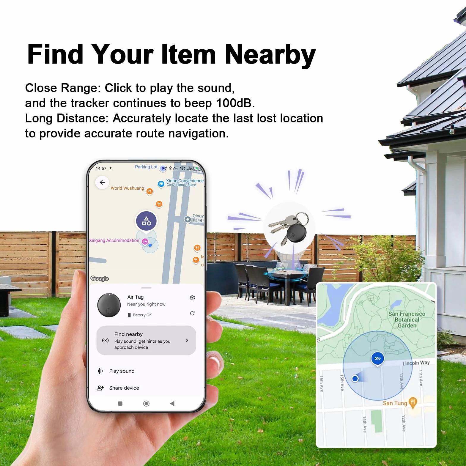 2 Unidades de Android Smart Tag,GPS Tracker Compatible con Google Find My Device,Android GPS Tag Alternative,Bluetooth Tracker para Maletas, Mochilas, Carteras