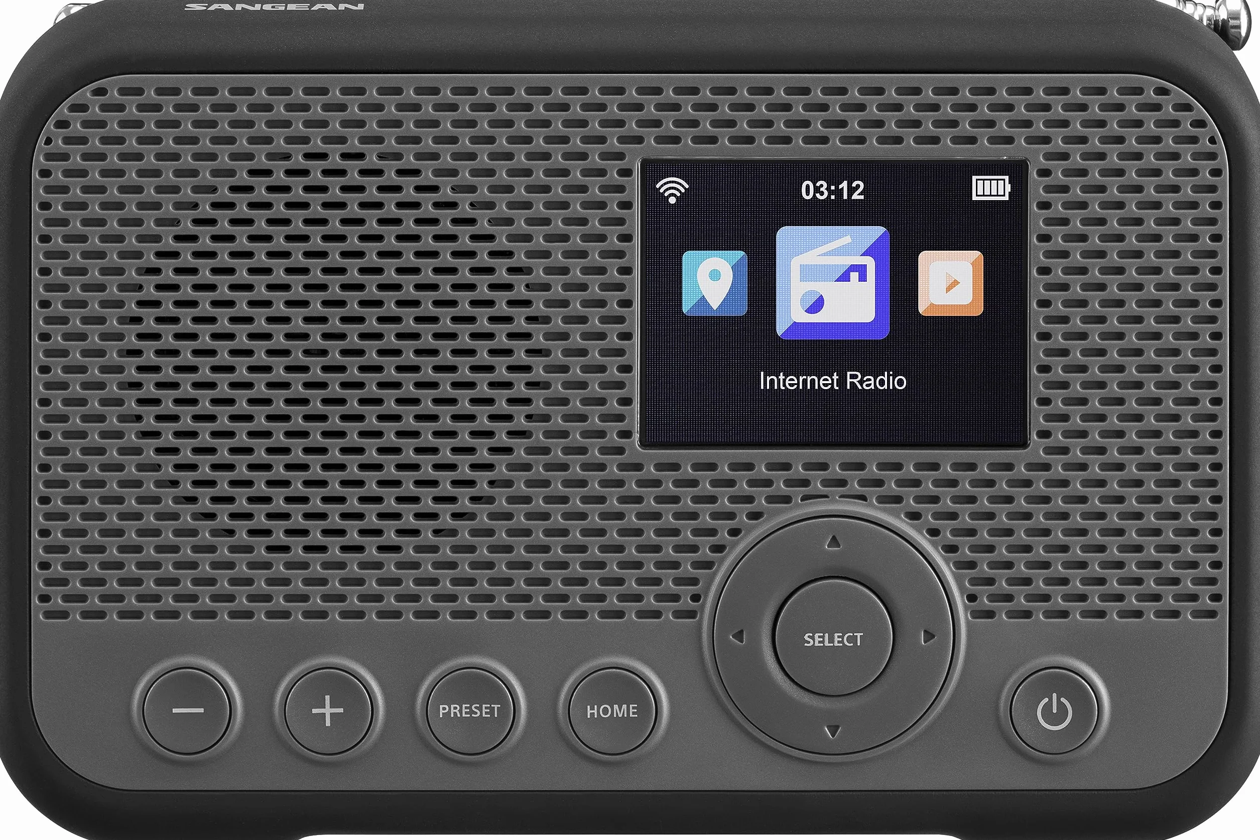 Sangean WFR-39 Radio por Internet con Dab+, FM, WiFi Gris-Negro