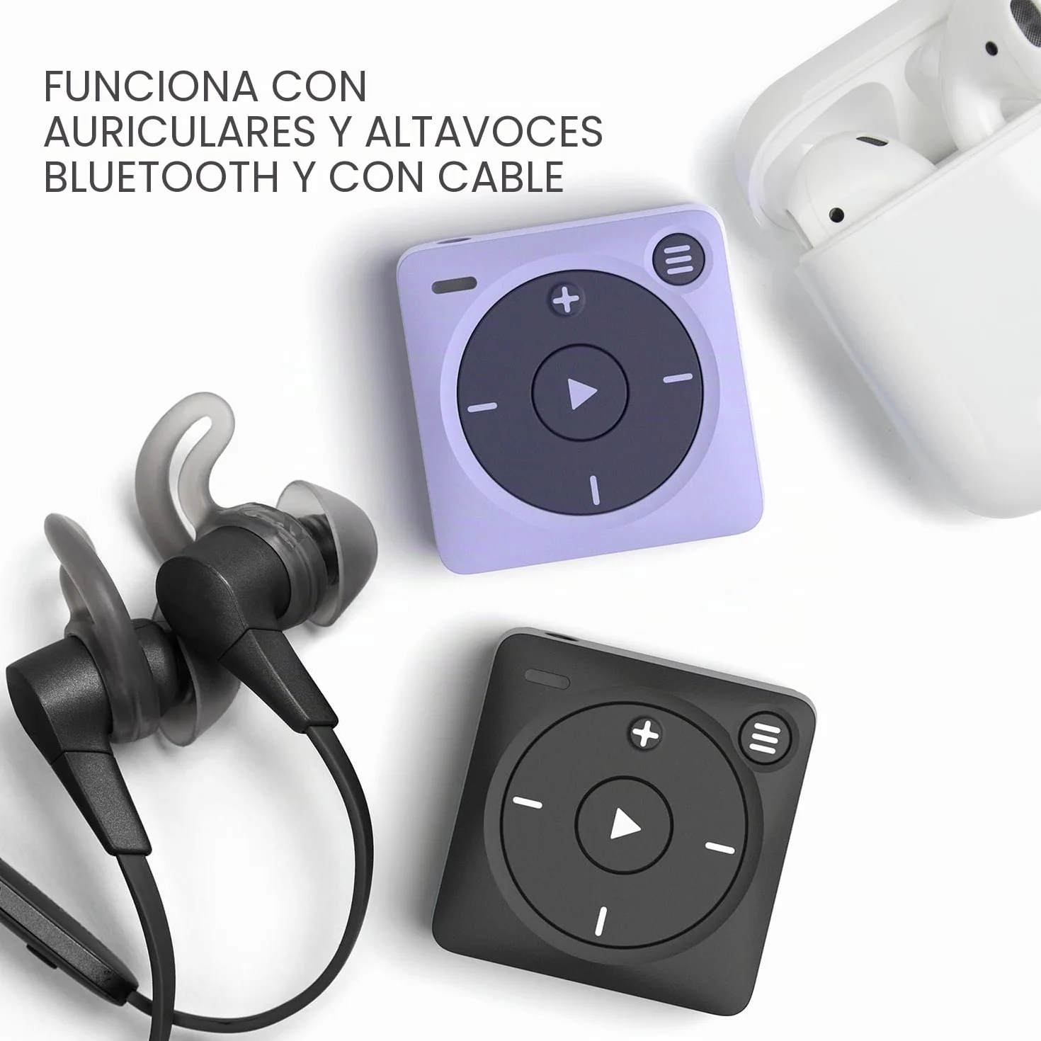 Mighty 3 Reproductor de Música Amazon sin Pantalla sin Conexión Auriculares Bluetooth Rojo