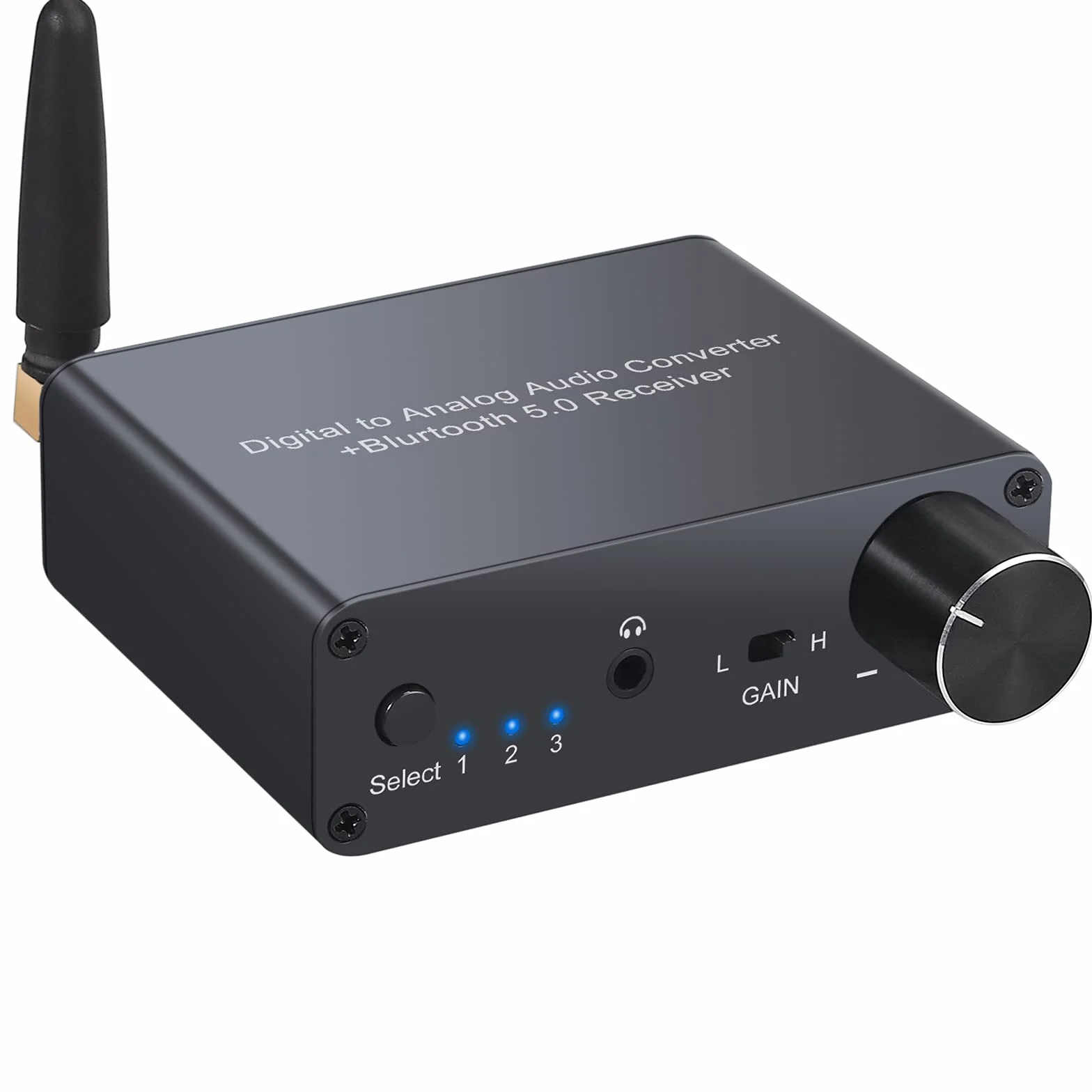 LiNKFOR 192kHz Convertidor Digital Óptico a Analógico Bluetooth V5.0 DAC Amplificador de Auriculares