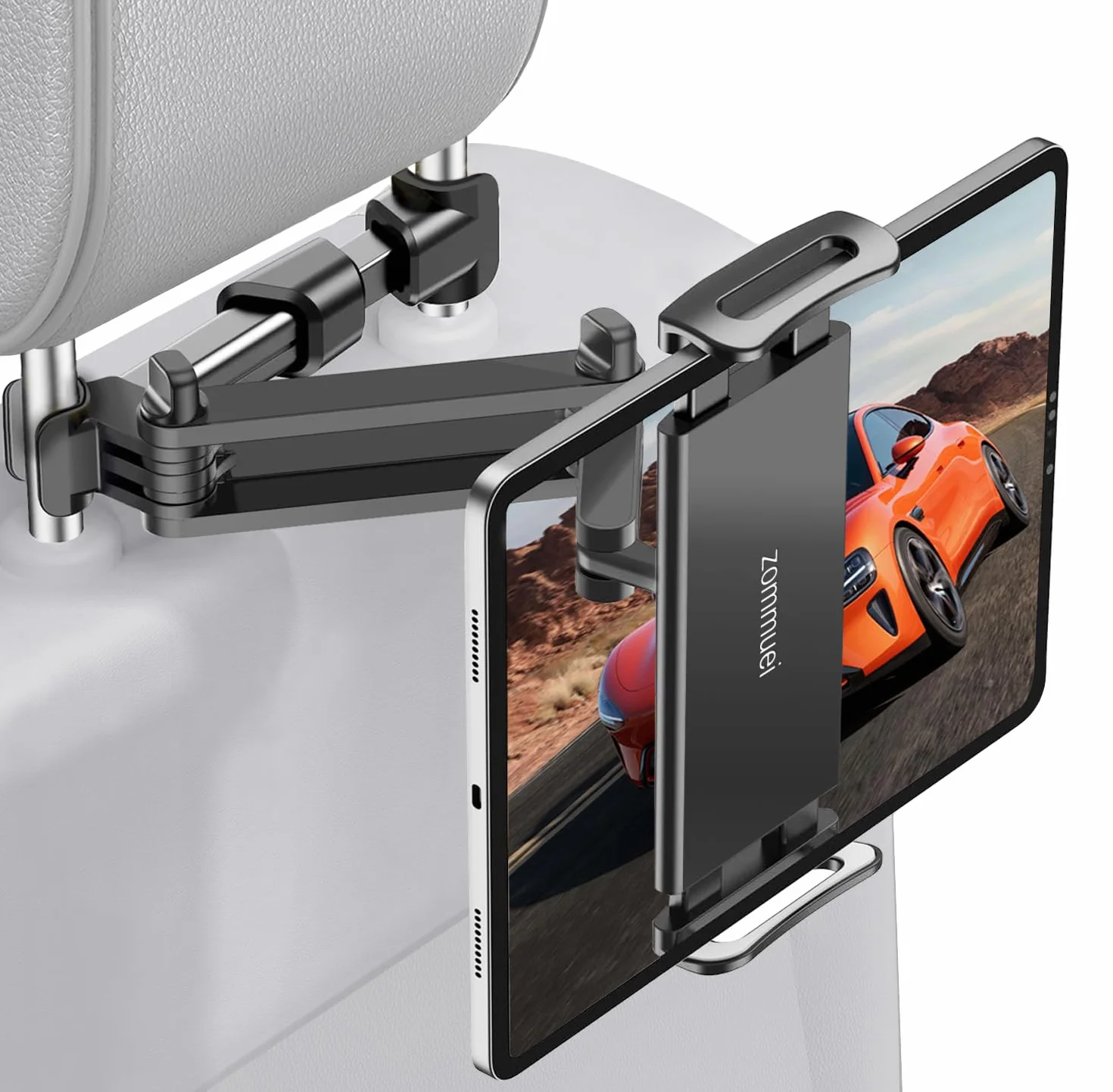 Soporte Tablet Coche,Soporte Reposacabezas Asiento Trasero para automóvil 360°Rotación Soporte de Montaje Extensible para iPad Air Mini 2 3 4,Pad 2018 Pro 9.7,10.5, Tableta de 4.4-13.6 Pulgada