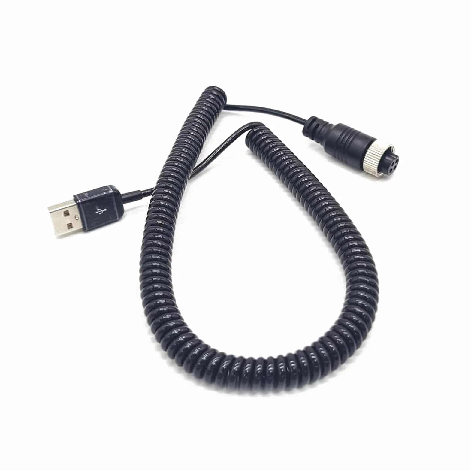 Elecbee Conector de aviación GX12 Hembra de 4 pines a USB2.0 Tipo-A Cable macho