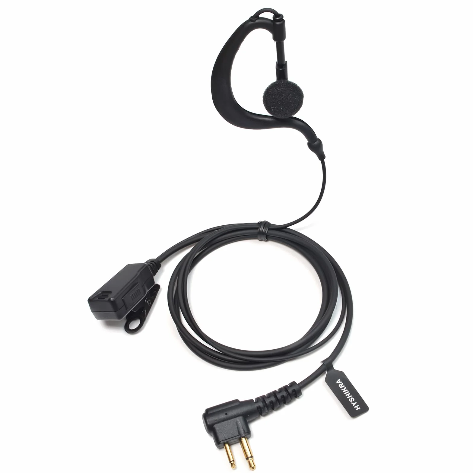 Walkie Talkie Pinganillo Compatible con Motorola CP040 DP1400 CP150 GP2000 CT150 Radio, Auricular con Micrófono y PTT para Guardia de Seguridad (Negro G, 1 Pieza)