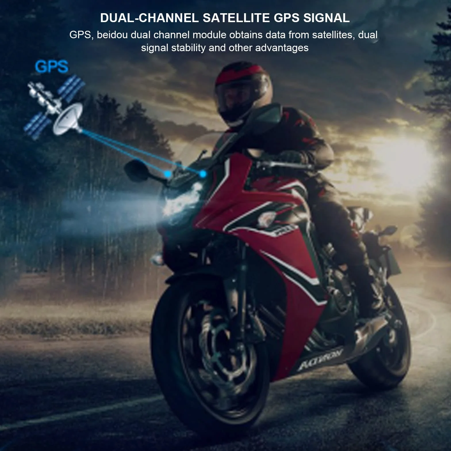 Motocicleta Head Up Display, GPS Alarma de Advertencia de Exceso de Velocidad Presión de los Neumáticos HUD Medición de Kilometraje Monitor de Velocidad para el Motor de Transporte Inclinómetro Moto V