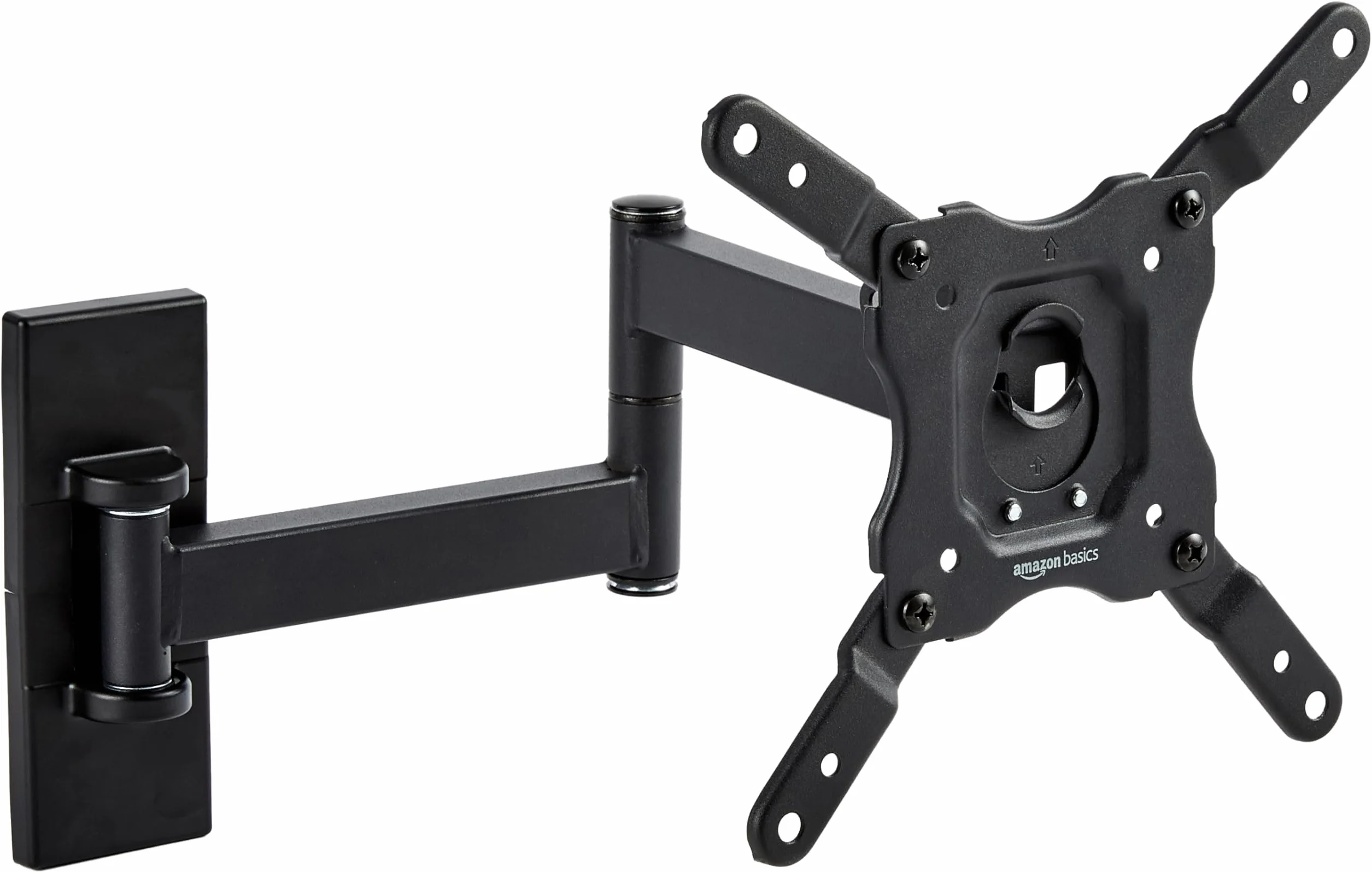 Amazon Basics Soporte de Pared para TV Movimiento Completo Giratorio e Inclinable 12-40 Pulgadas 36kg VESA 200x200mm Negro