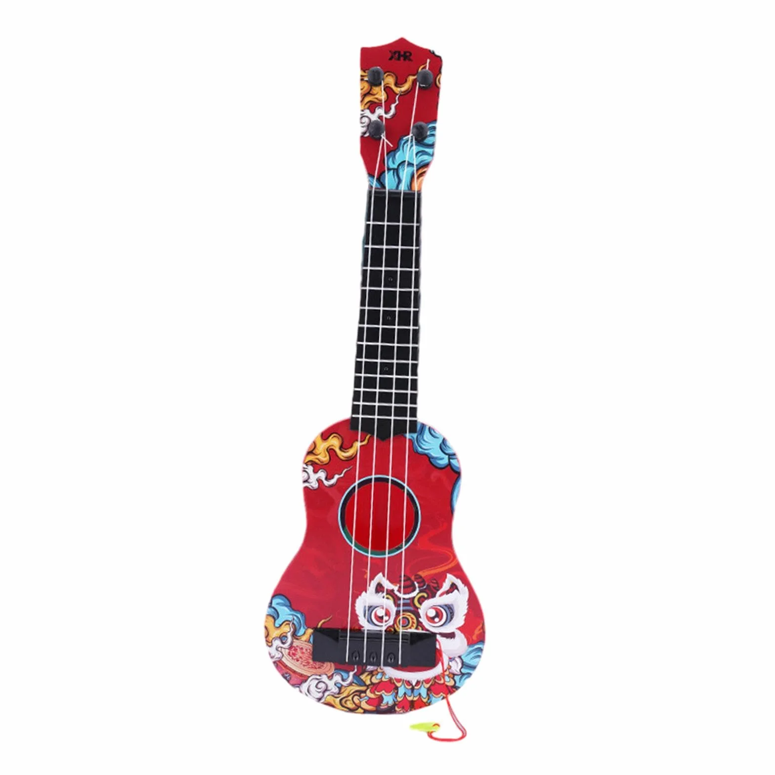 Ukelele Infantil, Juguete Musical, Instrumento de Cuatro Cuerdas, Material Didáctico para Niños Pequeños, Afinable, Compacto, Portátil, Perfecto para, Rojo