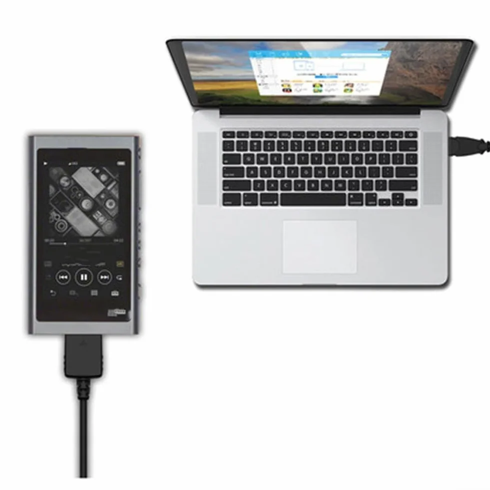 Cable de carga USB de sincronización de datos de 1,2 m compatible con reproductores de MP3 Walkman NW-A25HN A27HN A35 A45 ZX300 y más