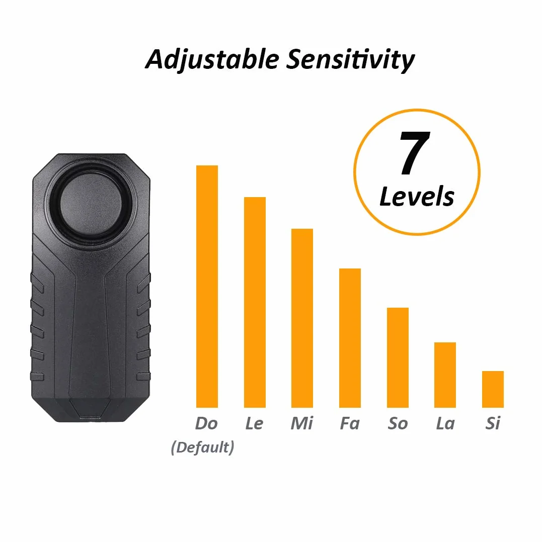 Mengshen Paquete De 3 Alarmas Inalámbricas Antirrobo para Bicicletas con Control Remoto De Seguridad Antirrobo 113dB Loud IP55 Impermeable para Motocicleta Vehículo Scooter