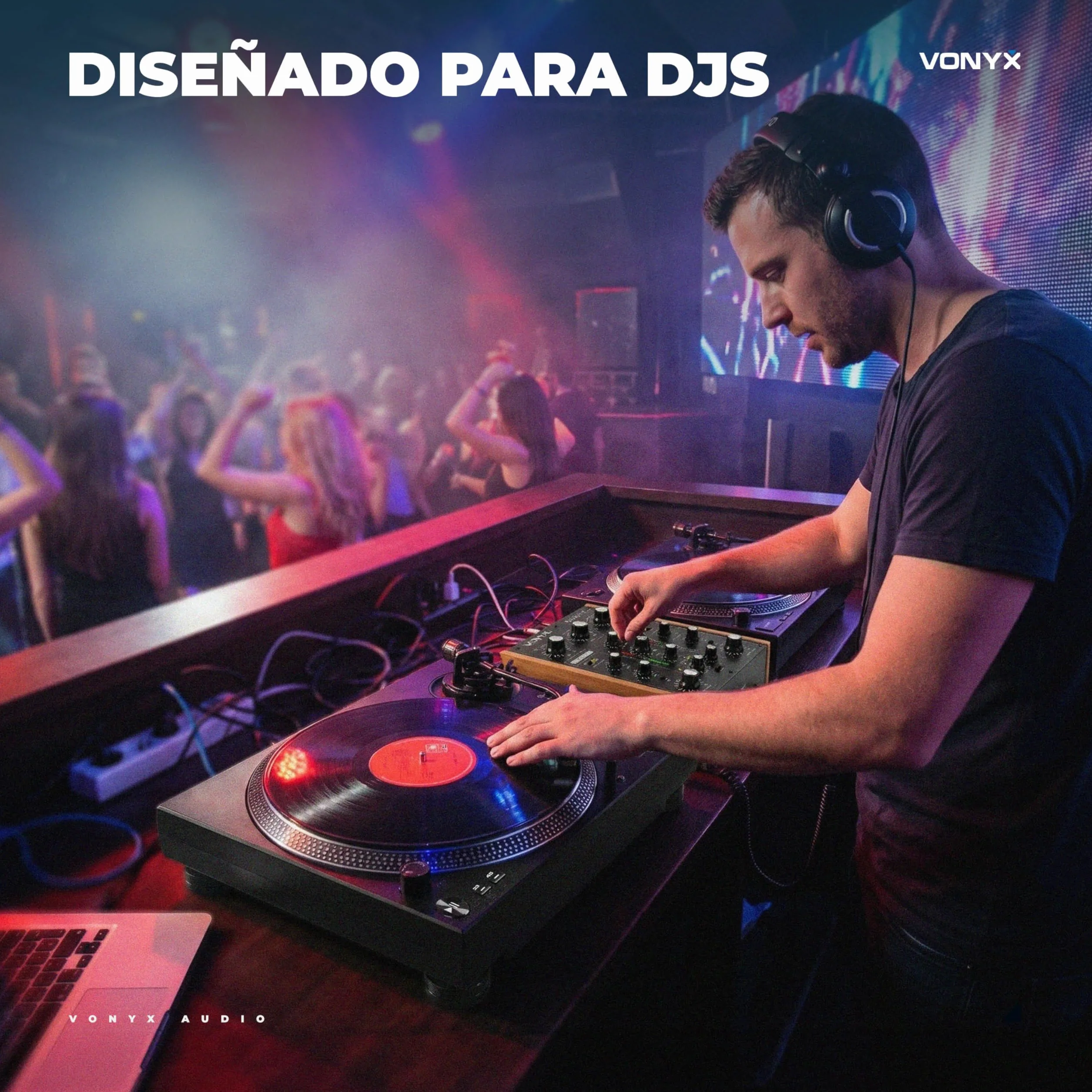 Vonyx VDJ250 – Mezclador DJ analógico 2 Canales con EQ entradas RCA Salida XLR Booth Rec para Tocadiscos y Reproductores diseño Retro Compacto Mixer DJ analogico DJ Booth Mixer vdj250