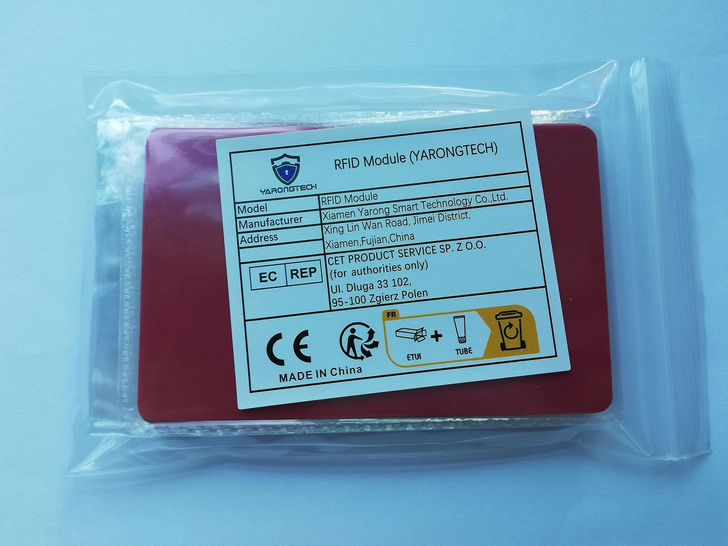 YARONGTECH NTAG215 NFC Tarjetas PVC Blancas TagMo Paquete 10 Rojo