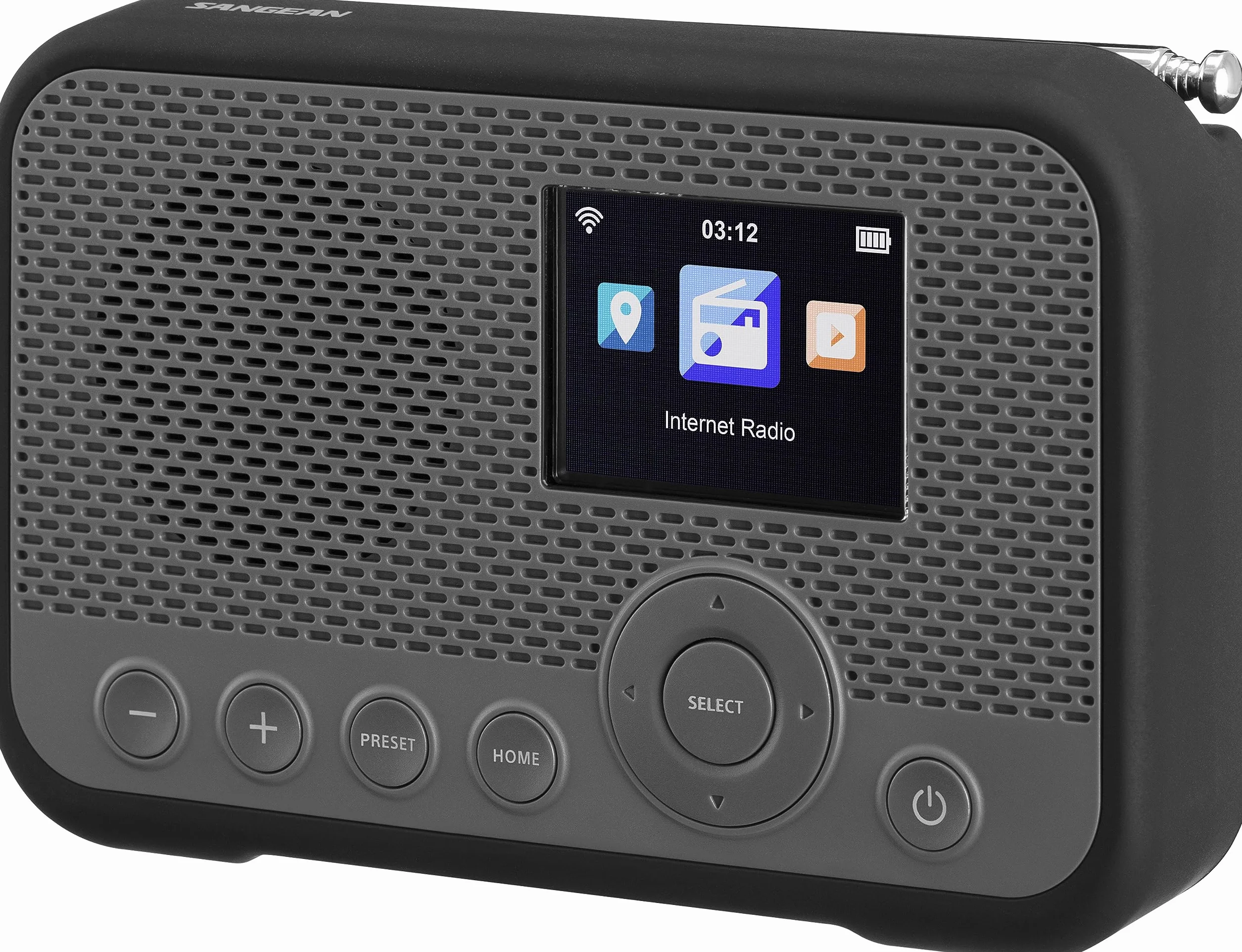Sangean WFR-39 Radio por Internet con Dab+, FM, WiFi Gris-Negro