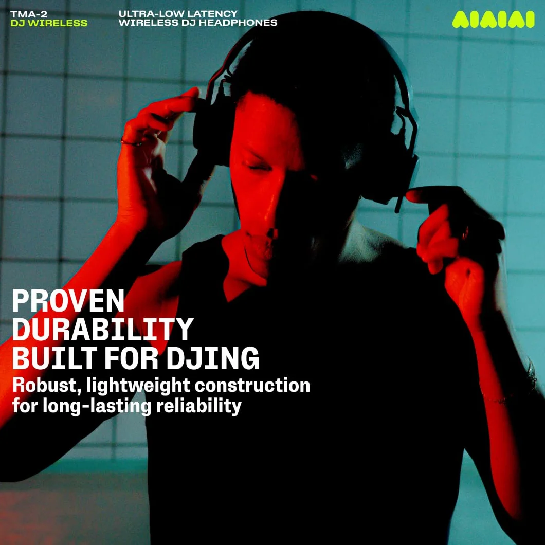 Aiaiai TMA-2 DJ Wireless - Auriculares DJ inalámbricos con latencia ultrabaja, +20h de batería, diseño Ligero y Resistente, Almohadillas de Alto Aislamiento y Bluetooth