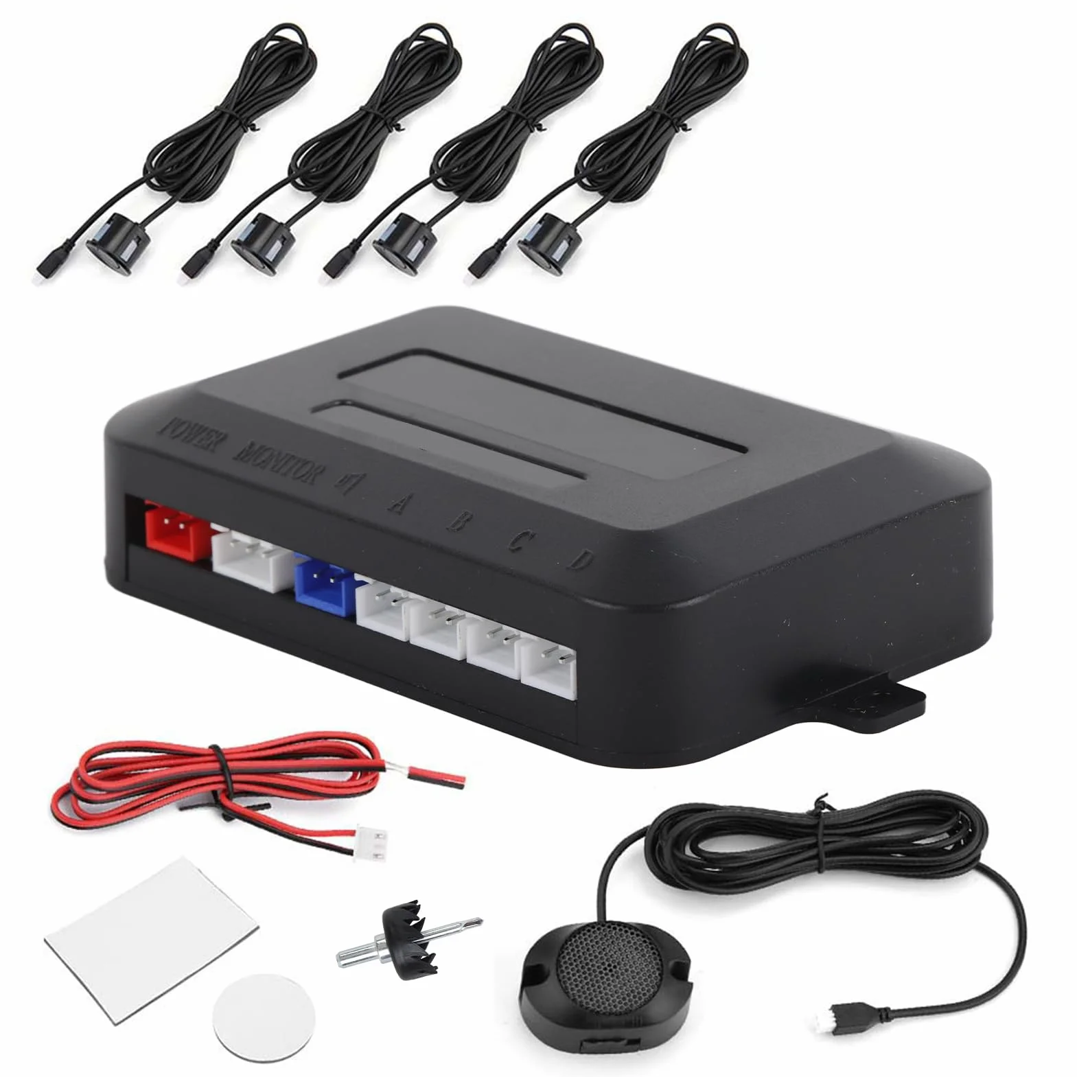 Sensor de marcha atrás para coche, sensor de aparcamiento para coche, kit de radar de marcha atrás, sensor de aparcamiento de reserva de marcha atrás automática, sistema de radar, indicador de sonido