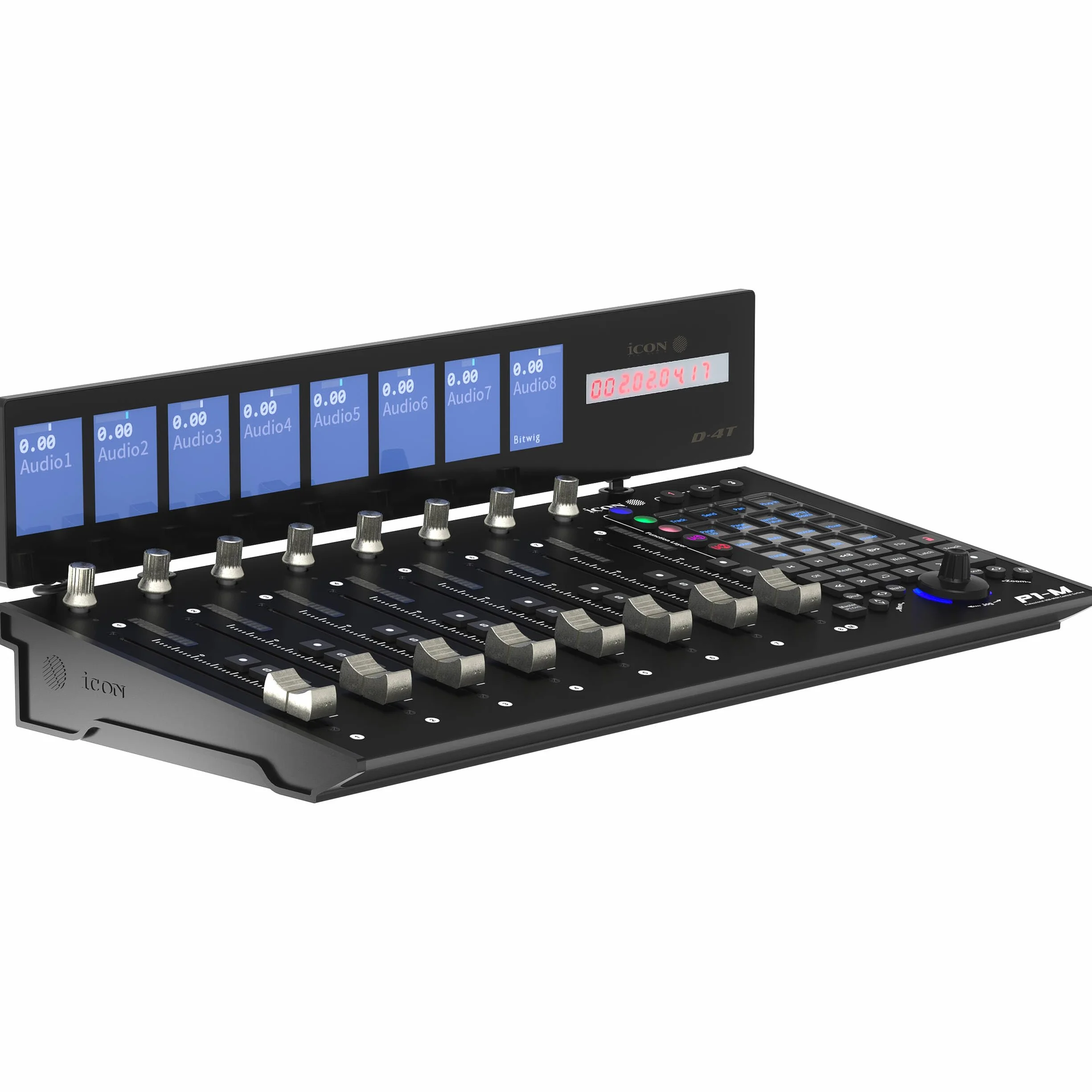 iCon Pro Audio P1-M/D4-T USB MIDI DAW Controller Display Bundle