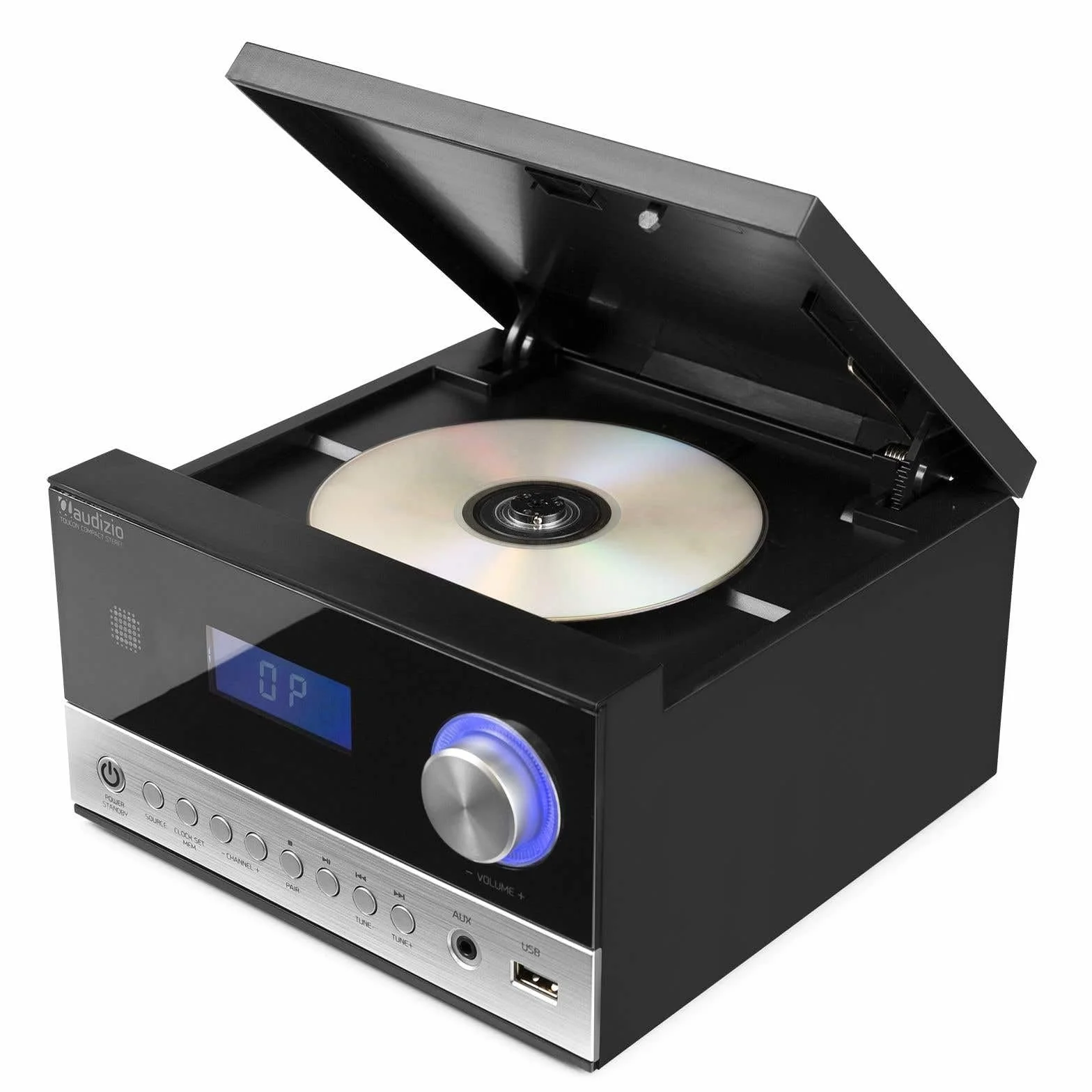 Toulon Micro HiFi Sistema Estéreo Compacto con Bluetooth, CD, USB, Radio FM Digital 30 Presets, Altavoces Bass Reflex
