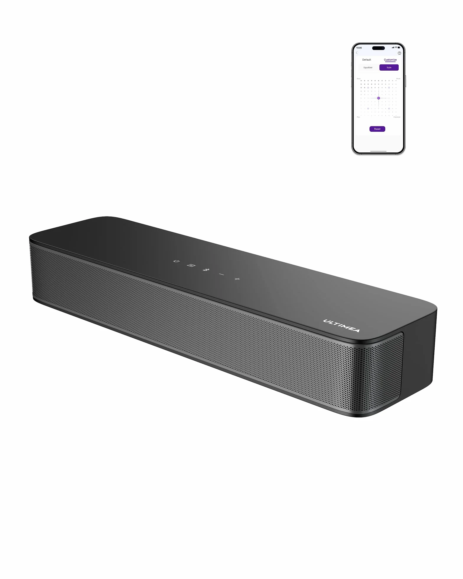 ULTIMEA Poseidon M20 Pro Soundbar 2.1ch, 132W, Bluetooth 5.4, Subwoofer Integrado