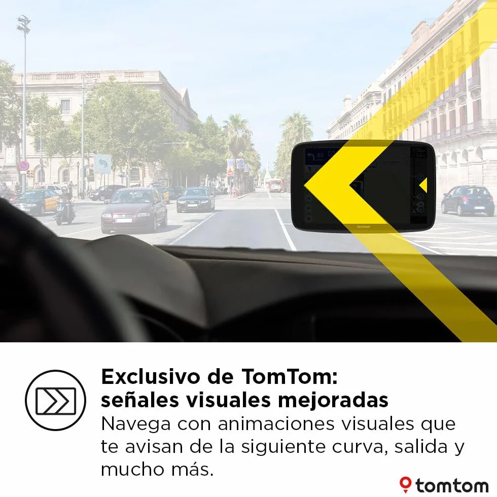 TomTom GPS GO Navigator 7" Mapas Europa Tráfico Tiempo Real Alertas Radares Wi-Fi