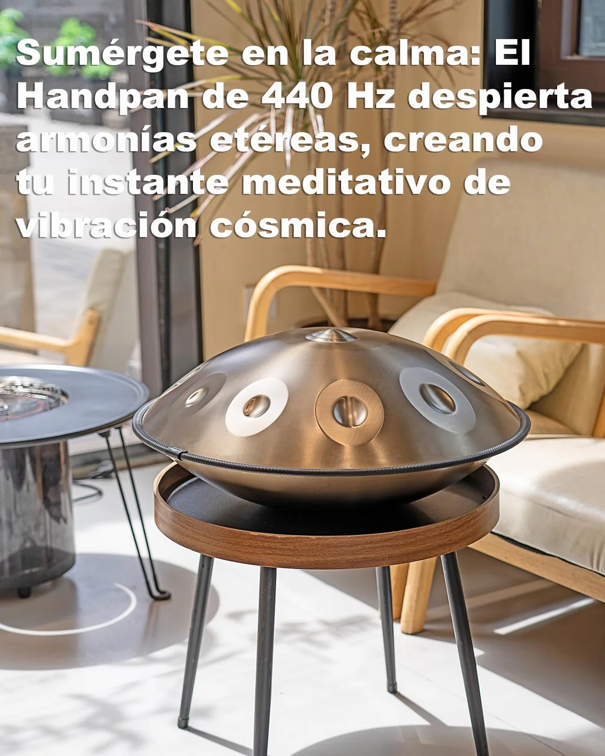 Handpan Drum Profesional Handpan 12 Notas 440 Hz 22 Pulgadas Hand pan drum D Menor Hand pan Music drum 12 notas Resonancia Cómoda Ideal para Principiantes en Sanación con Sonido, Meditación