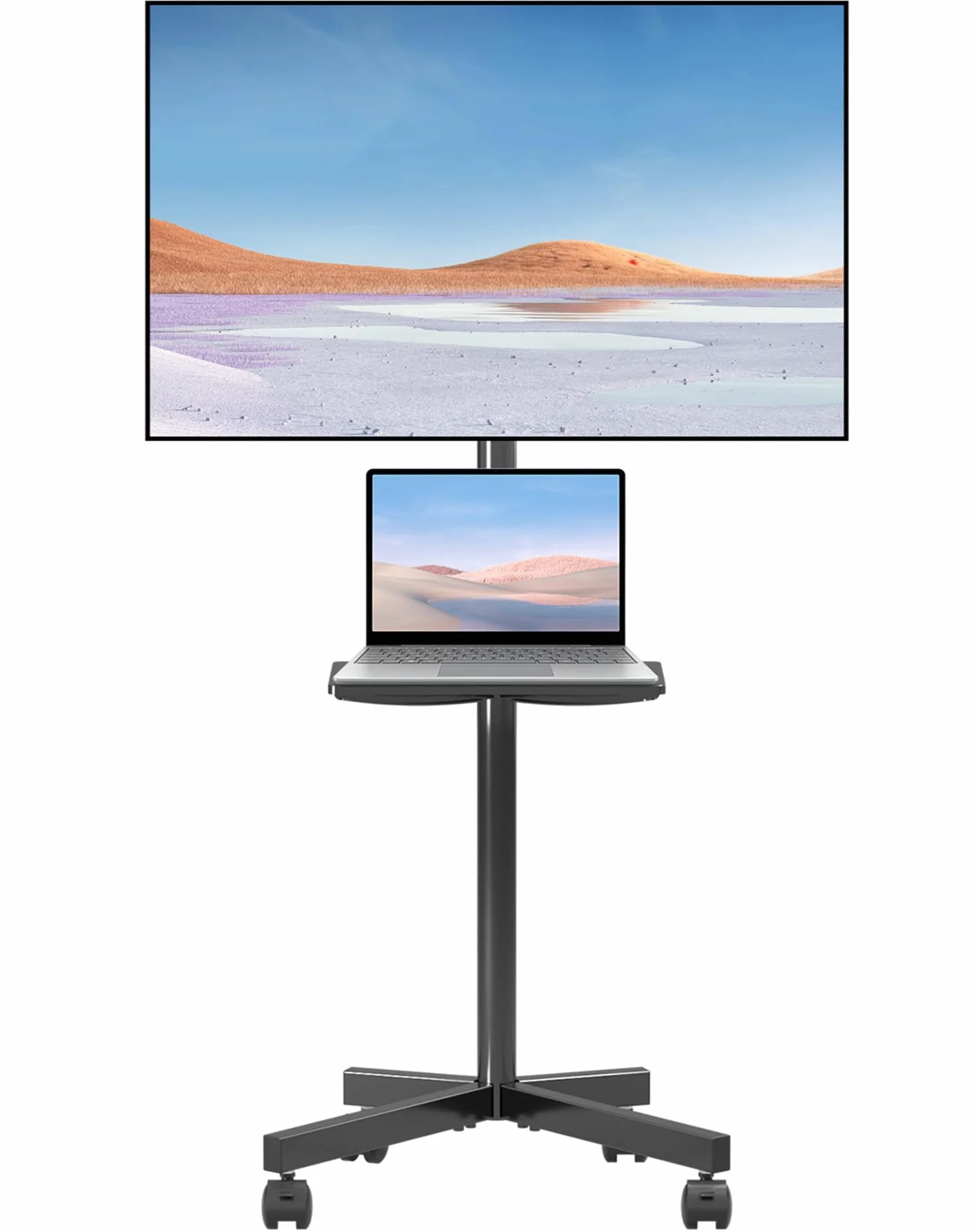 Suptek Soporte TV Ruedas Pie para TV 21-60 Pulgadas LCD LED Plasma 35KG VESA 400x400mm Ajustable Inclinación