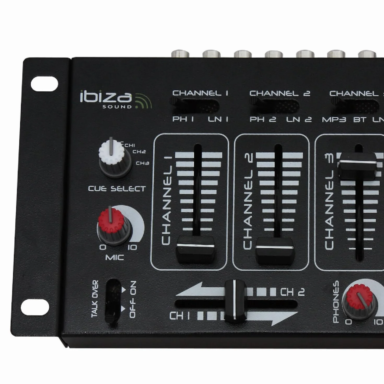 Ibiza - DJ21USB-MKII - Mezclador de 4 vías/7 canales con varias entradas - USB - Negro