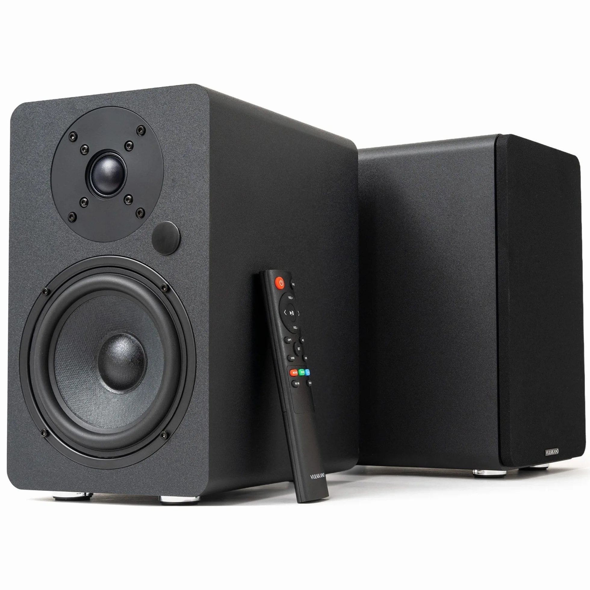 VULKKANO A5 ARC MKII Altavoces Autoamplificados con Woofer de 5.25", Bluetooth 5.0, HDMI ARC, Optica, RCA, USB, con Salida Subwoofer, Altavoces para la TV con Diseño Elegante, Color Negro