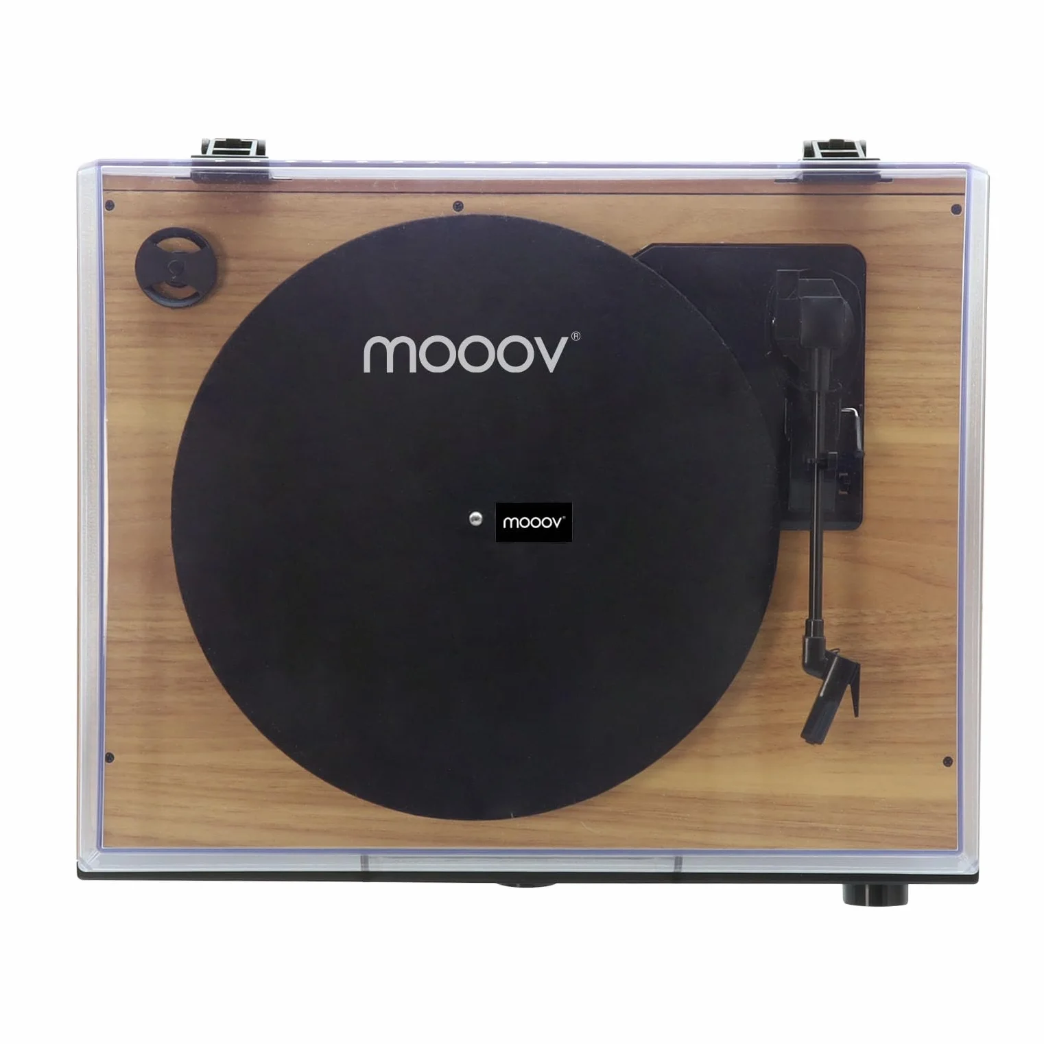 Mooov Microcadena HiFi Estéreo 50W con Tocadiscos, Reproductor CD, Bluetooth, Radio FM, USB, AUX-IN, RCA, Mando a Distancia