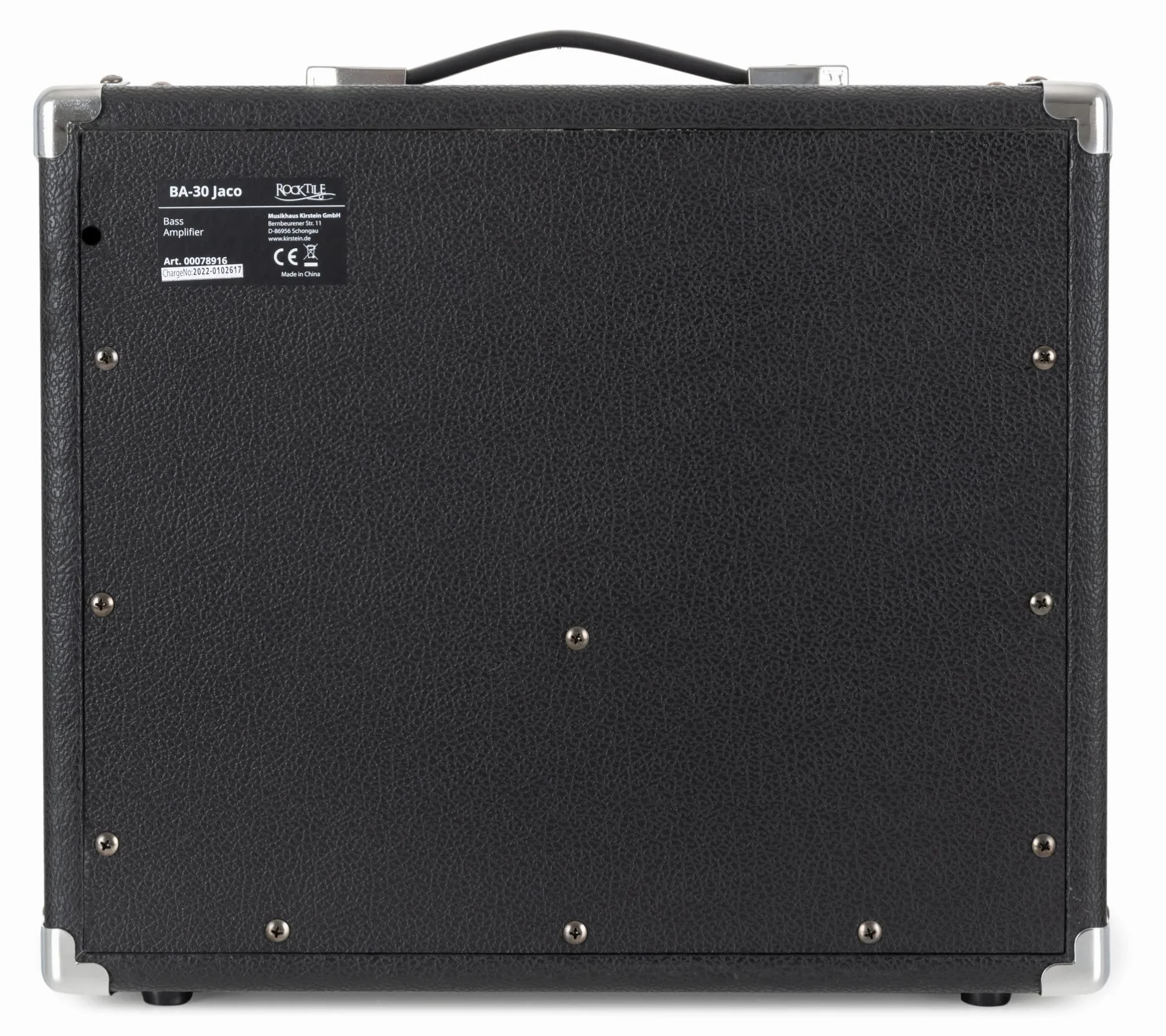 Rocktile BA-30 Jaco Basscombo 30W - Amplificador Combo para Bajos Activos y pasivos - Altavoz 10" - Ecualizador 3 Bandas con Presence - Potencia 30W RMS - Color Negro.