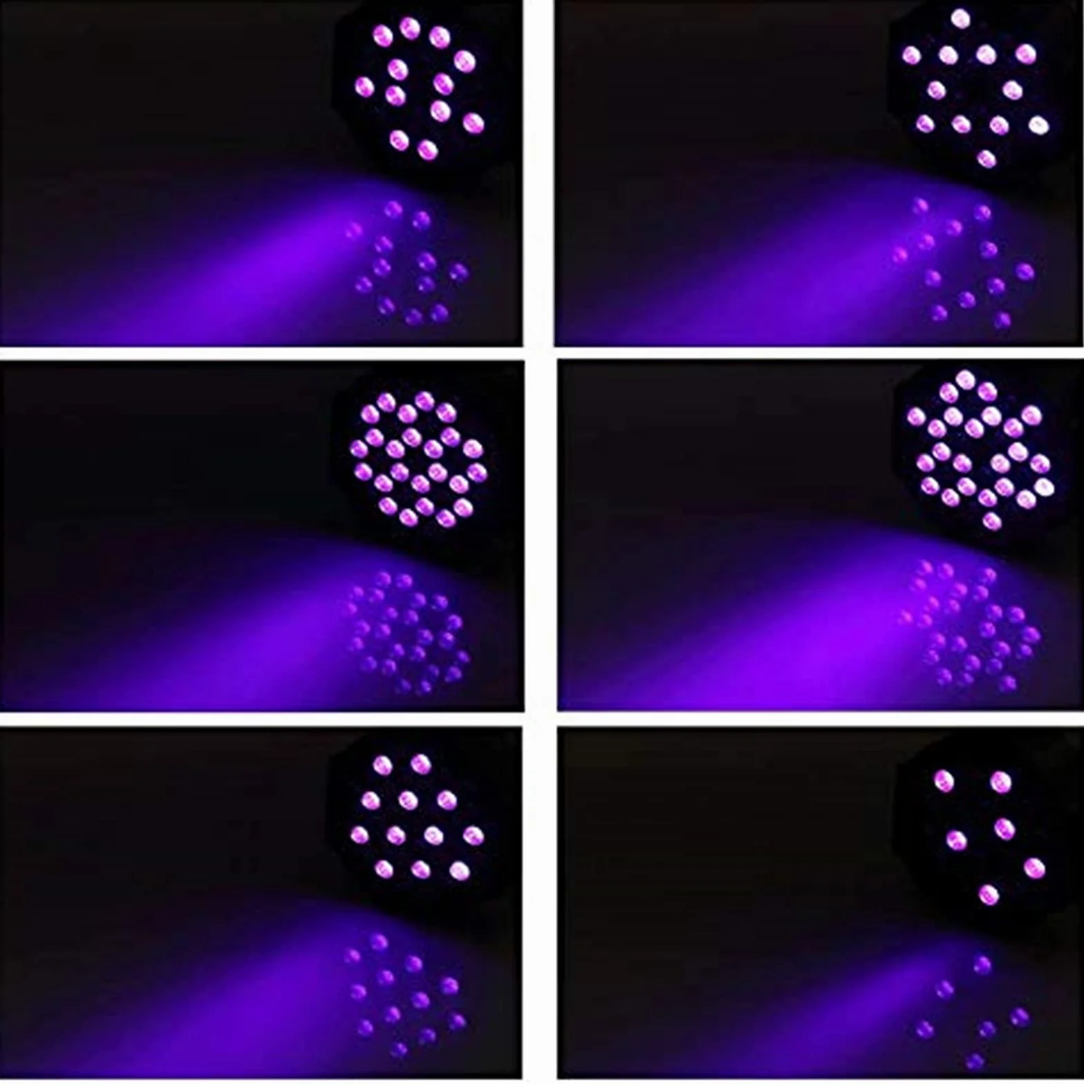 4 Piezas Luces Negras UV, 72W UV LED Par Focos DMX512 con Control Remoto Luz de Escenario para Fiestas, Bares, Escenarios, Navidad, Halloween, Bodas