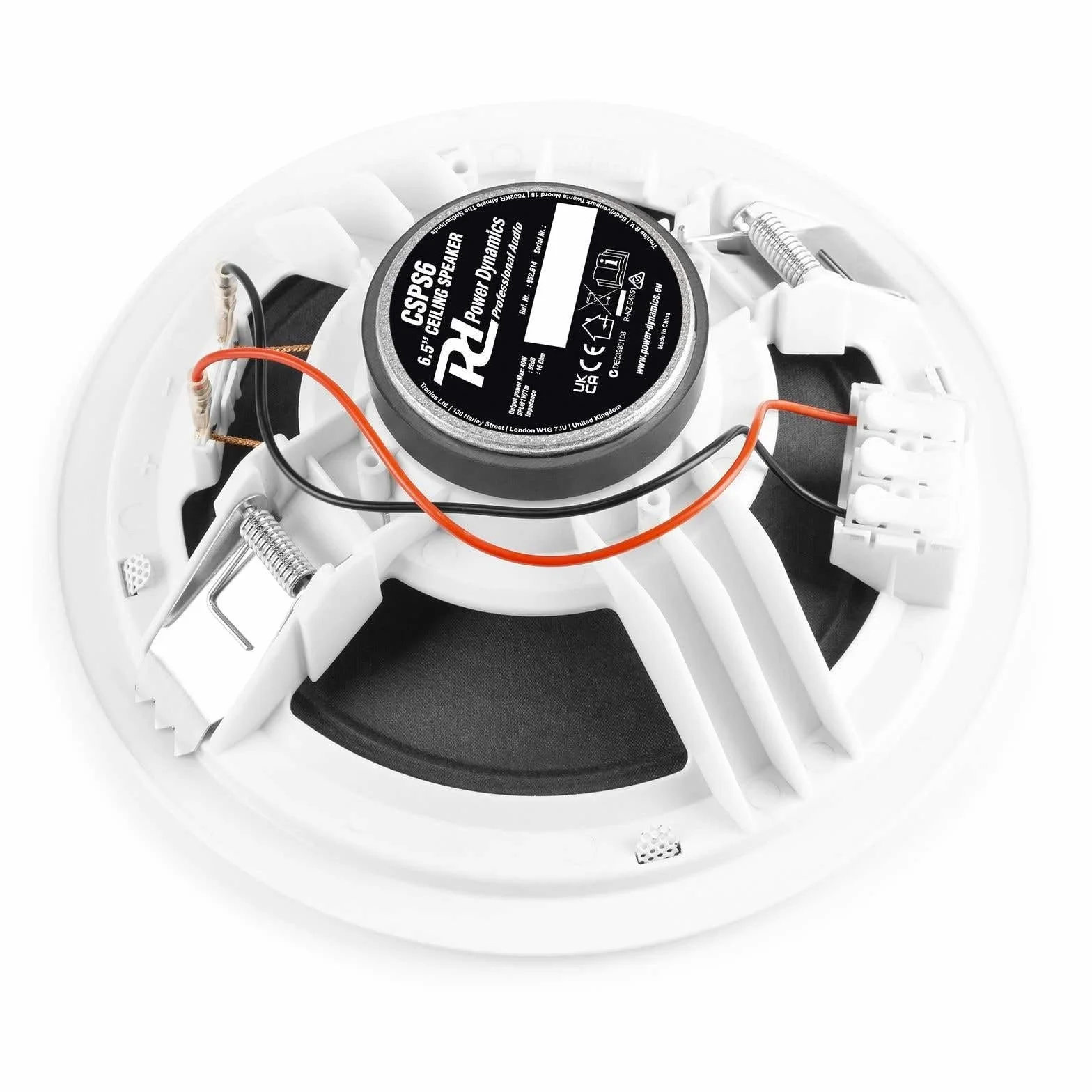 Power Dynamics CSPS6 Altavoz empotrable techo 40 vatios 6,5 pulgadas 16 ohmios