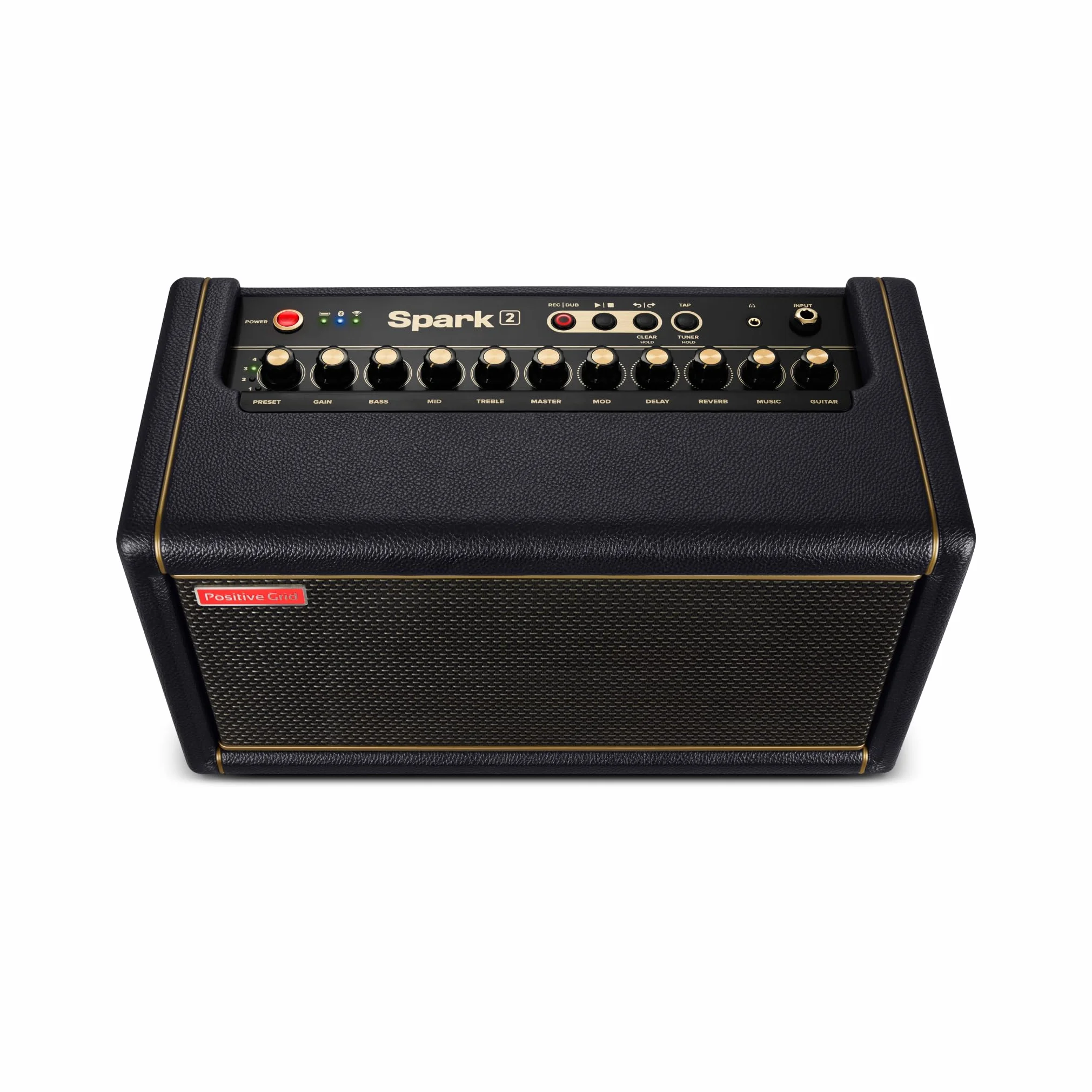 Positive Grid Spark 2: Amplificador de práctica para Guitarra de 50 W y Altavoz Bluetooth con Looper más App Inteligente para Guitarra eléctrica, acústica y bajo con Funciones IA.