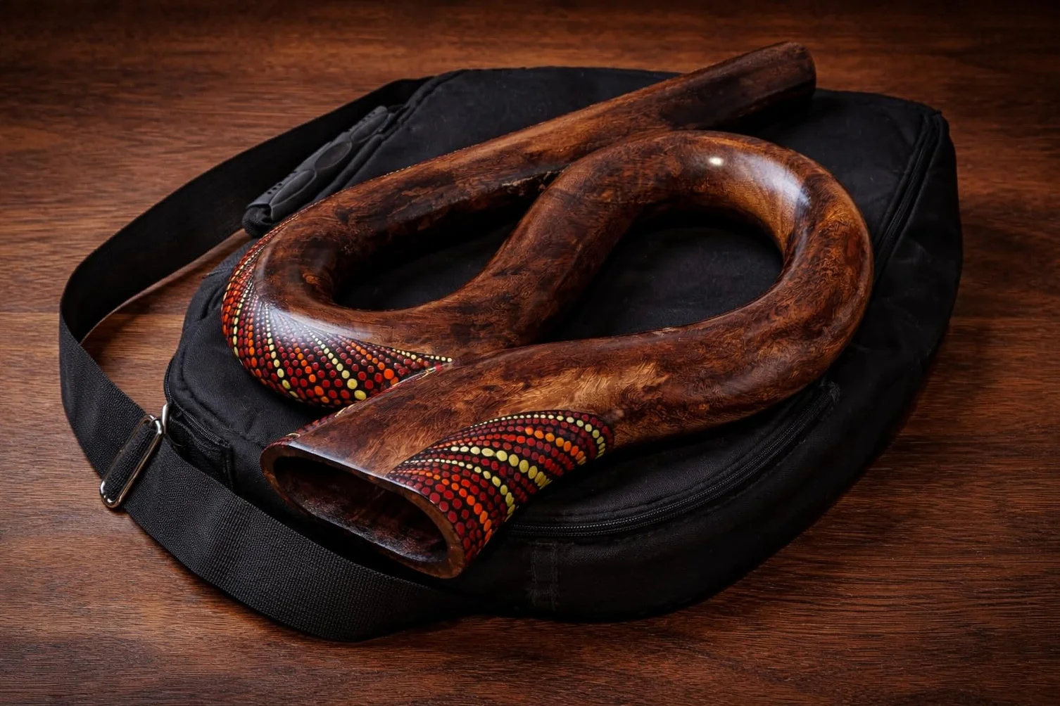 Didgeridoo DS3 - Estuche redondo con forma de S para viajes