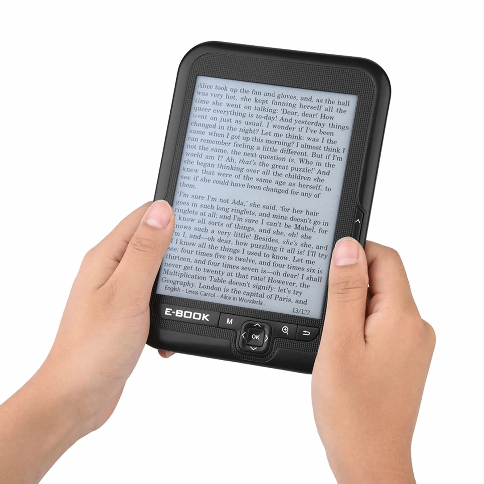 Wakects Lector EBOOK 6 pulgadas luz cálida ajustable 29 idiomas negro 8G