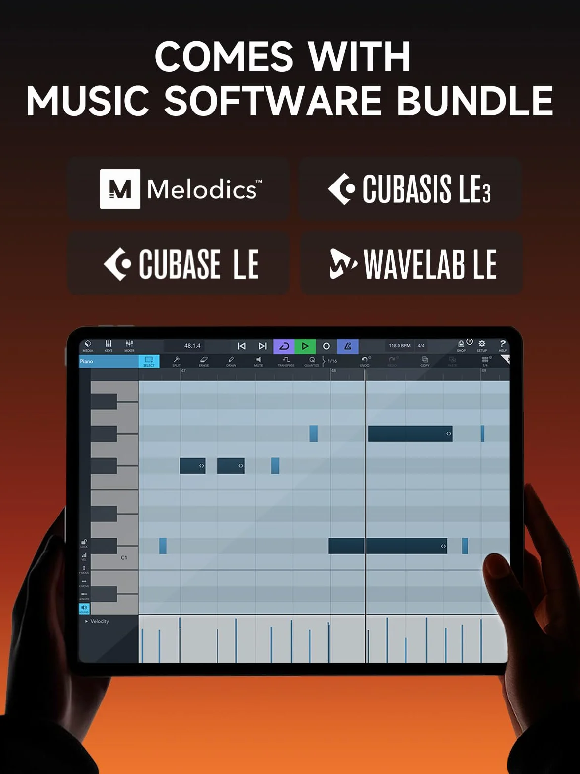 Donner Máquina para Crear Ritmos con Controlador MIDI y 16 Pads, Incluye Pads MIDI Portátiles, Función de Repetición de Notas y Software de Producción Musical Pads STARRYPAD MINI con 40 Cursos
