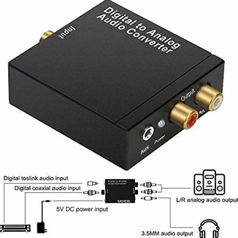 Dac Convertidor Digital a Analógico Hifi Zen Mqa Dac Usb Adaptador Fx Audio óptico Toslink Coaxial RCA L/r Digital Rme Soporte Pcm/lpcm Para HDTV Ps3 Ps4 Xbox HDTV DVD Blu-ray Amplificador Av