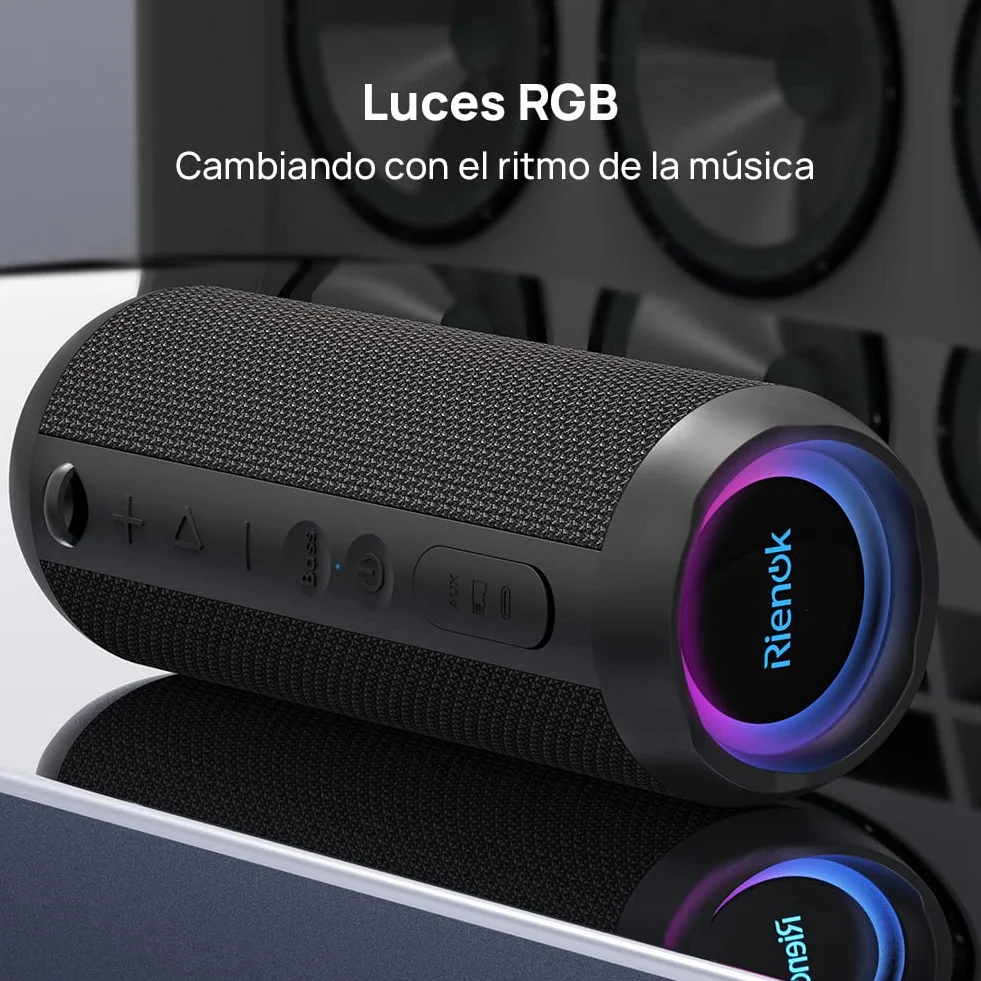 Altavoz Bluetooth 5.3 30W Inalámbrico Portátil Impermeable IPX7 Estéreo