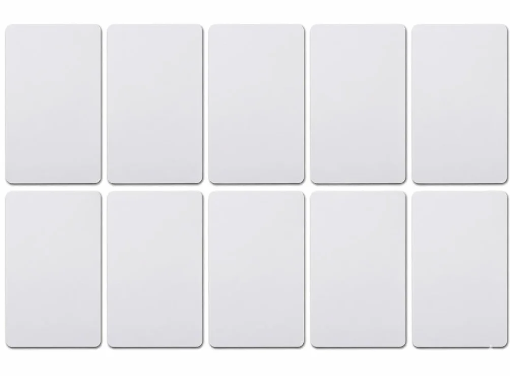 NTAG216 Tarjetas NFC PVC ISO Blancas Programables 10 unidades