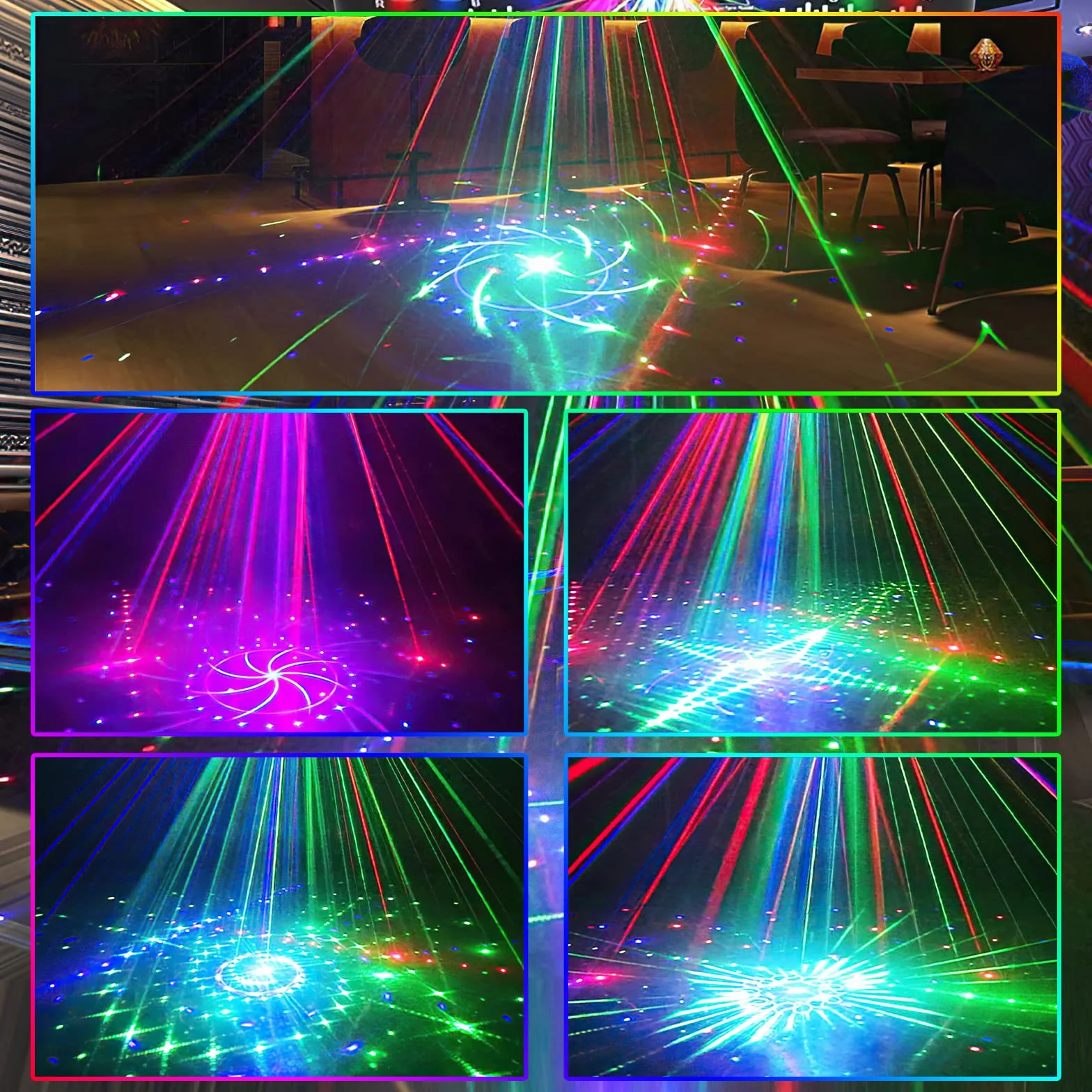 Decolight Party Light, LED RGB Licht DJ Proyector Música Control de música DJ DISCO LICHTER, DMX ALIVERNE EFECTIVO PARA KTV JELLIES FAMILIA CUMBITABLE DE CUMPLEABLES