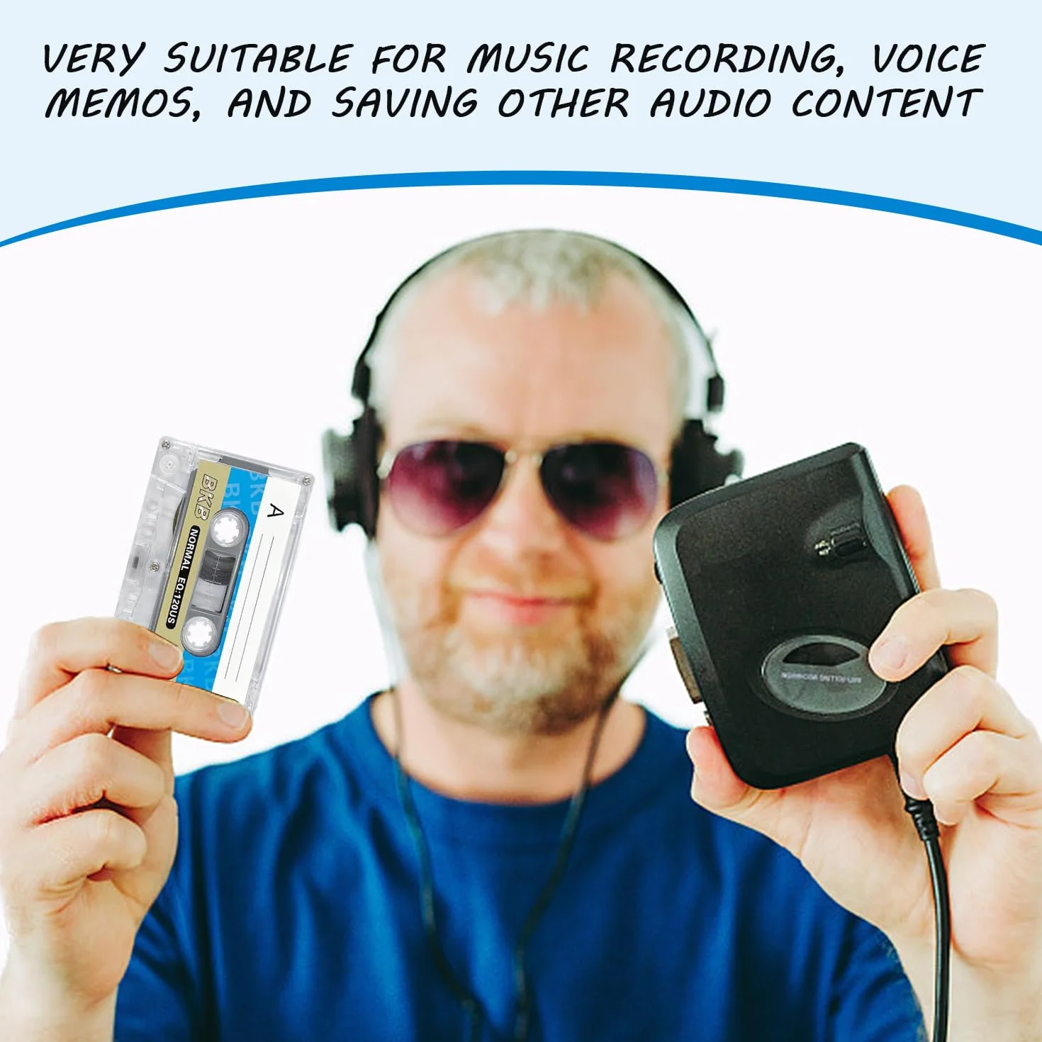 Casetes de Audio Vírgenes Pack de 5 Accesorios para Reproductores Grabación