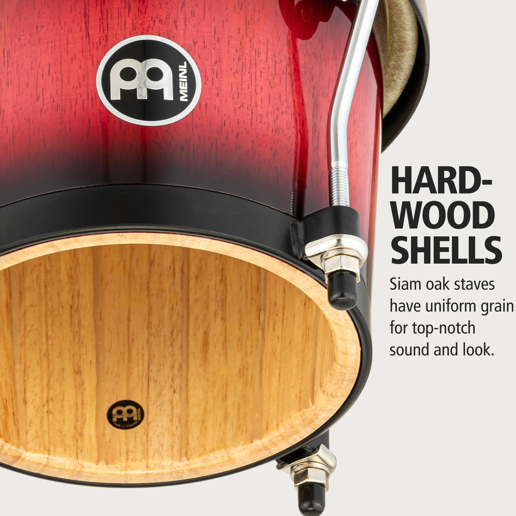 Meinl Percussion HB100WRB - Bongos, Rojo, Vino estallido